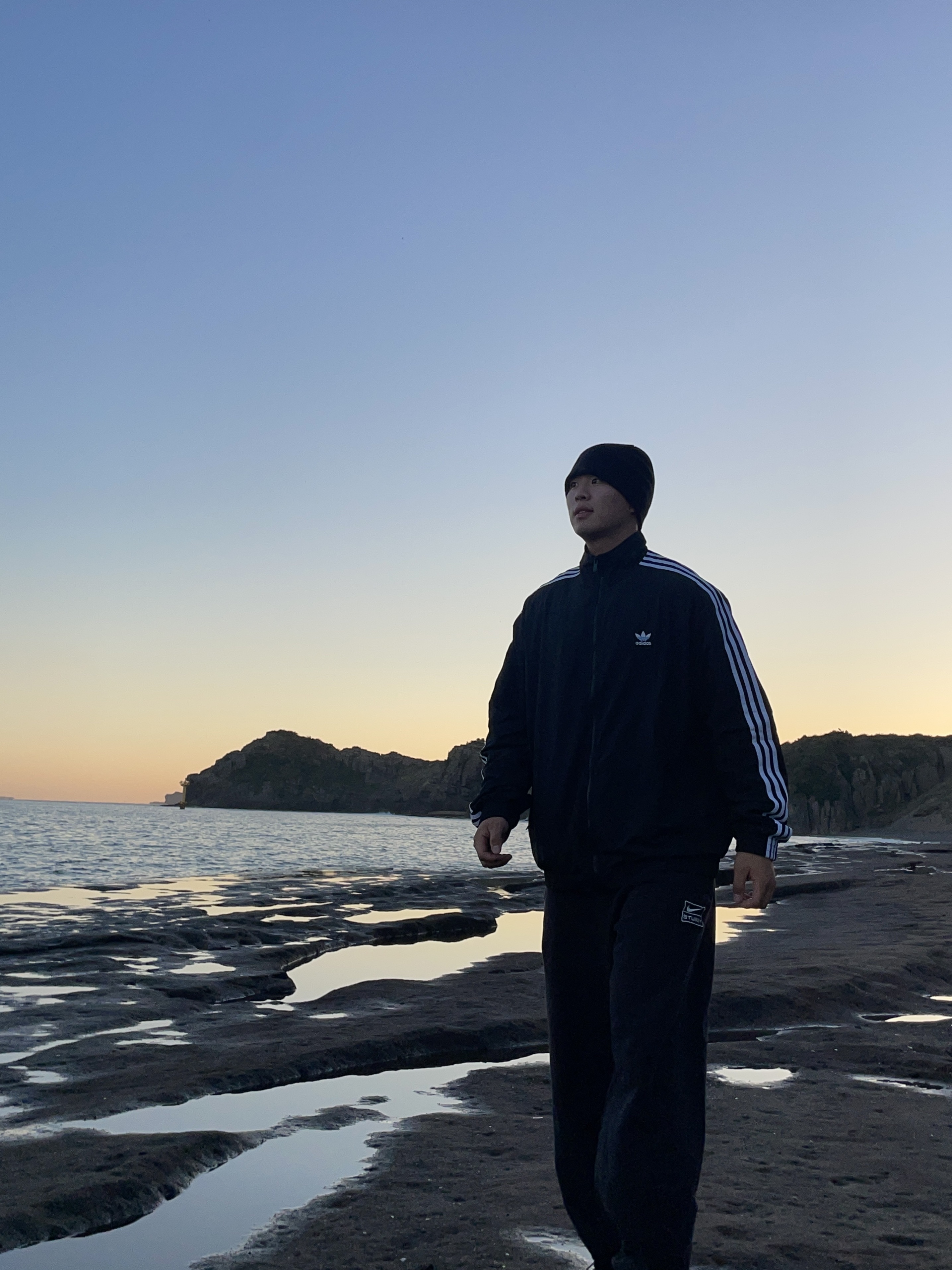 Adidas Adicolor Woven Firebird Track Top Black  - KR Sizing, Nike x Stussy NRG Washed Fleece Pants Black (DO5296-010) 착용 스타일