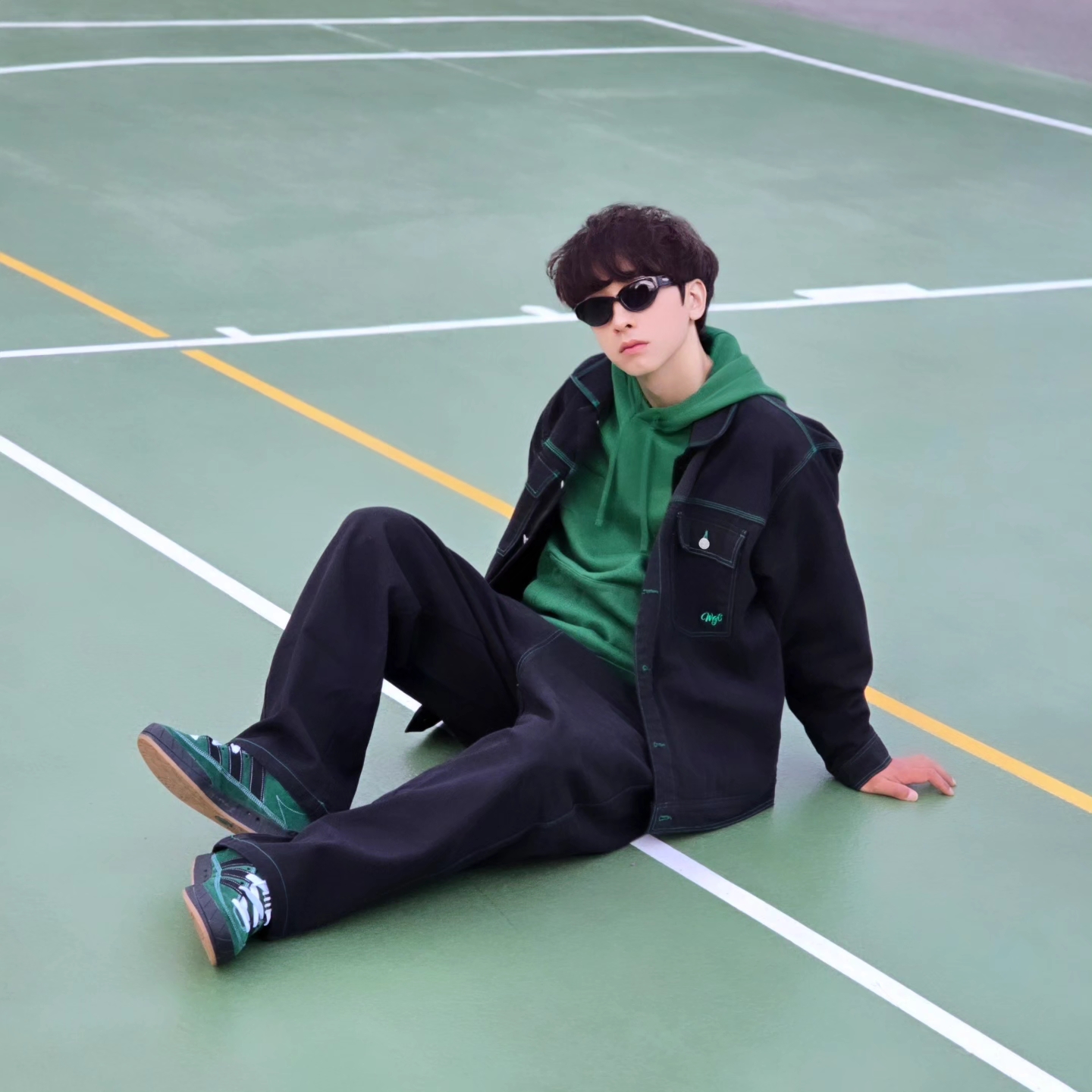 Nike NSW Club Fleece Pullover Hoodie Gorge Green - Asia, Nike NSW Club Fleece Pullover Hoodie Gorge Green - US/EU 착용 스타일 - 5