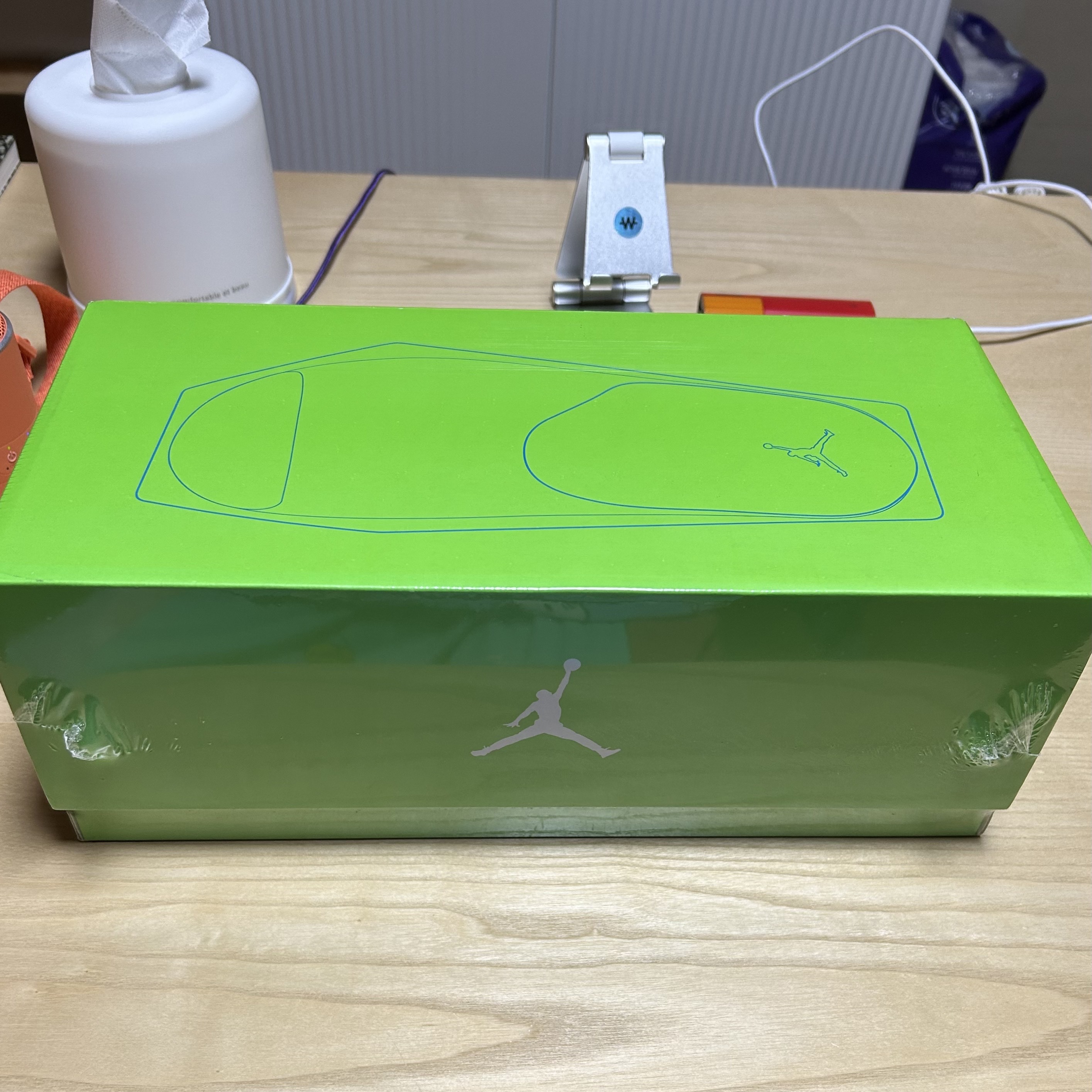 (W) Jordan Hex Slide Pistachio Frost 착용 스타일 - 6