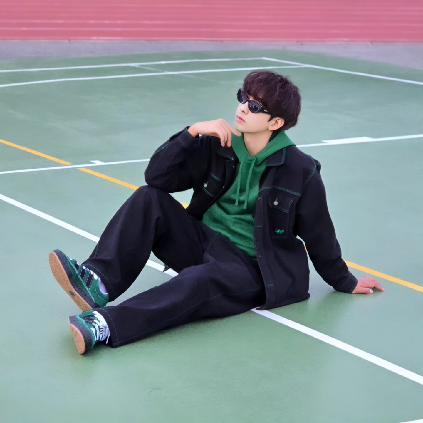 Nike NSW Club Fleece Pullover Hoodie Gorge Green - Asia, Nike NSW Club Fleece Pullover Hoodie Gorge Green - US/EU 착용 스타일 - 7