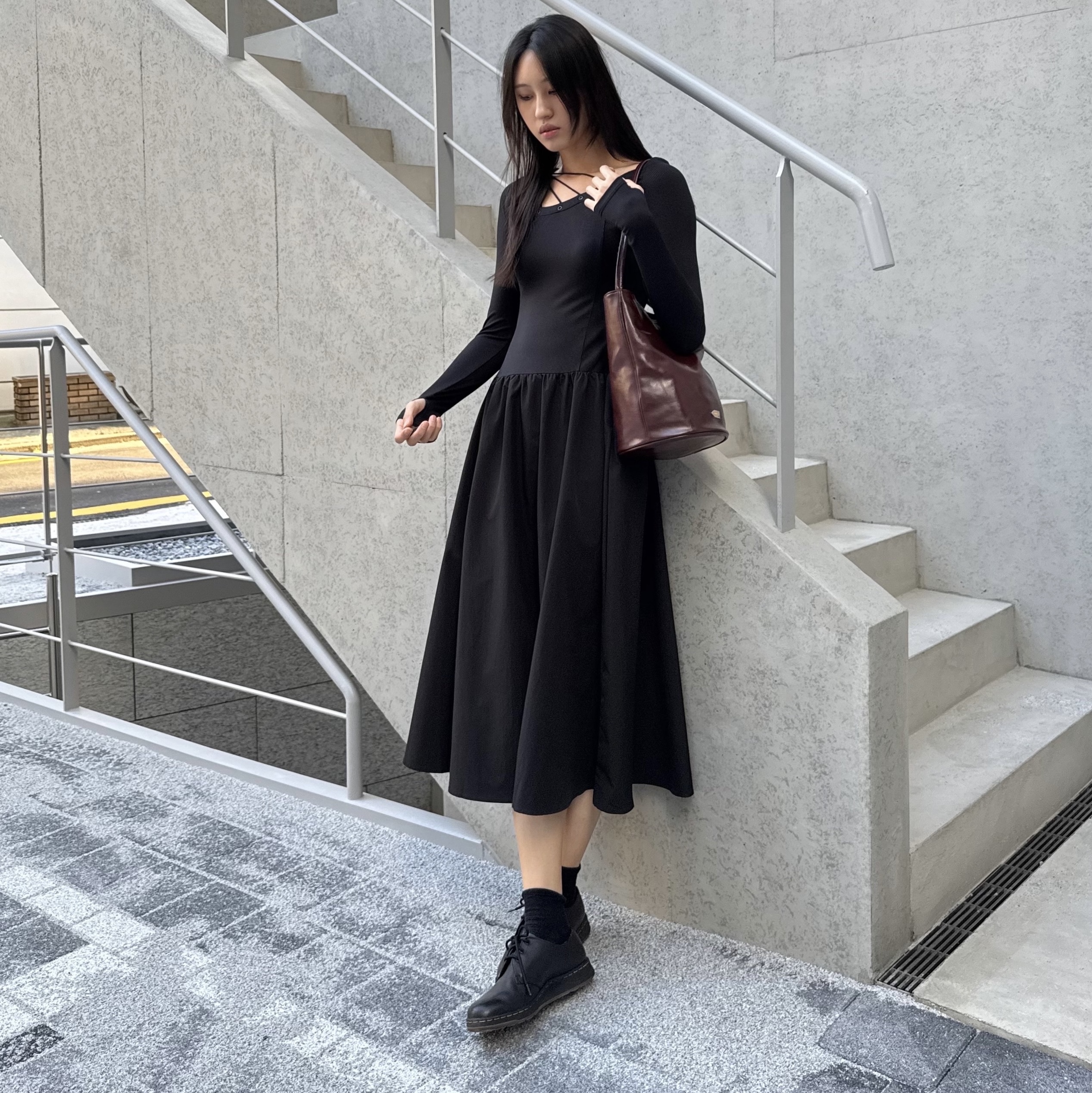Dr. Martens 1461 Smooth Black 착용 스타일 - 3