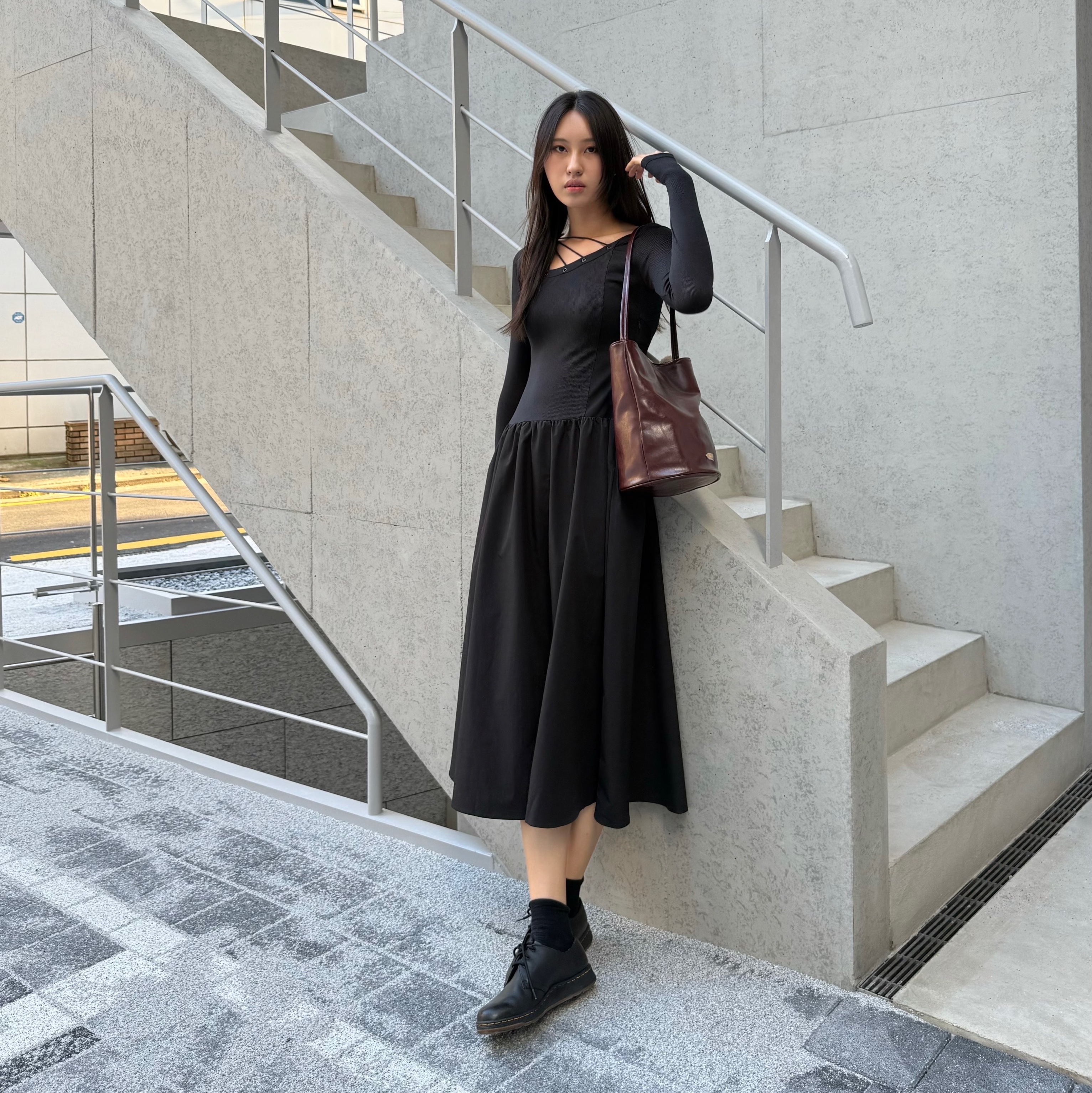 Dr. Martens 1461 Smooth Black 착용 스타일 - 4