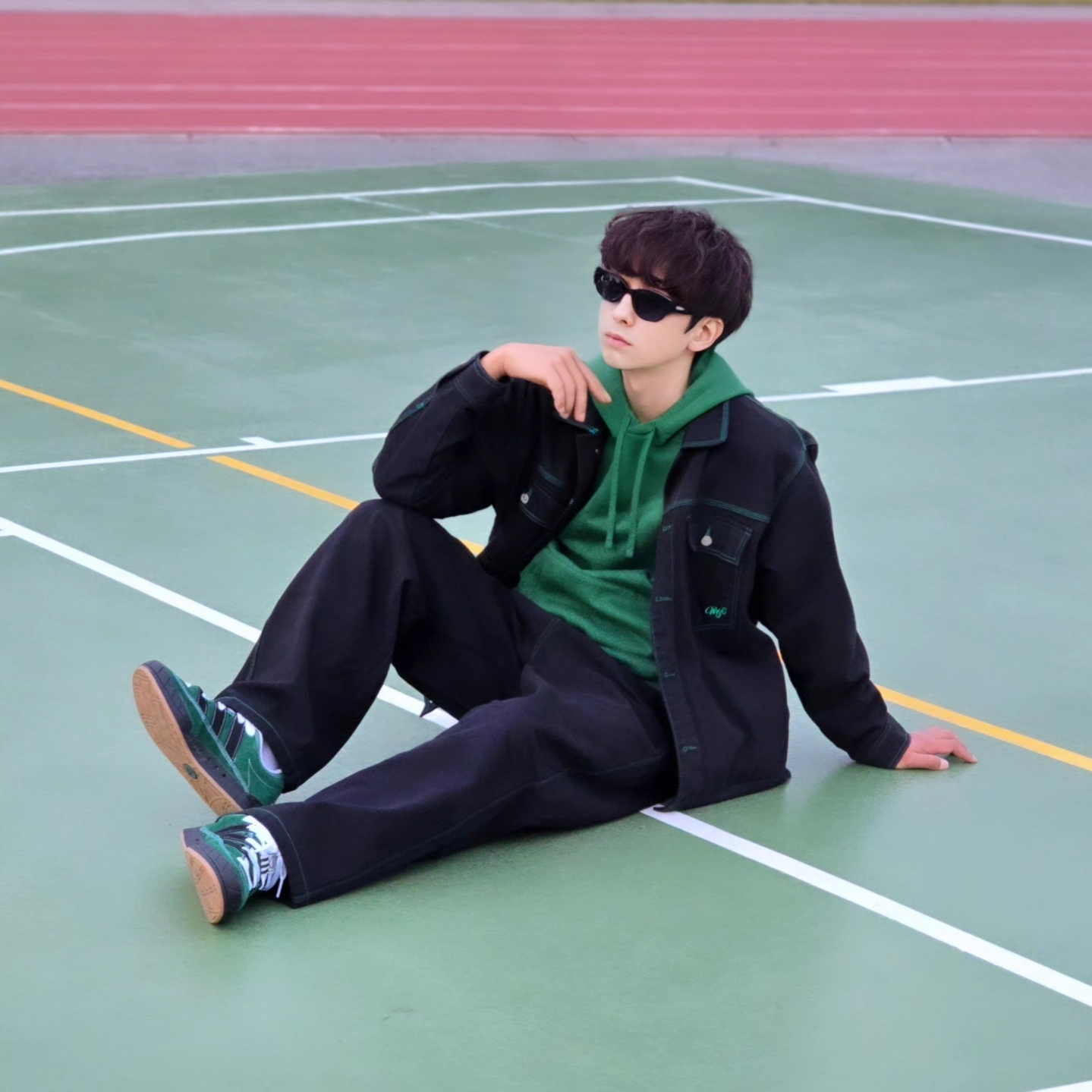 Nike NSW Club Fleece Pullover Hoodie Gorge Green - Asia, Nike NSW Club Fleece Pullover Hoodie Gorge Green - US/EU 착용 스타일 - 8