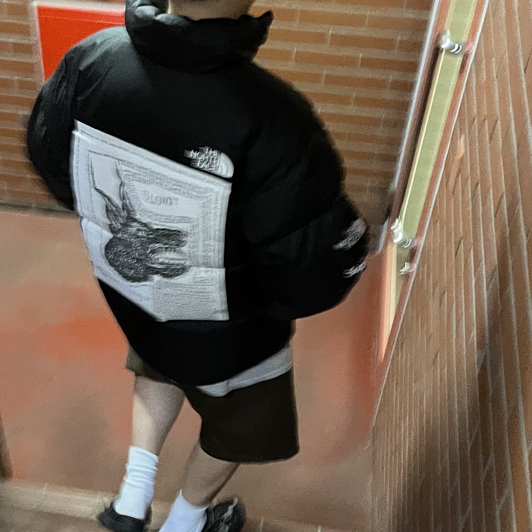 Supreme x The North Face Nuptse Jacket Black - 24FW 착용 스타일 - 2
