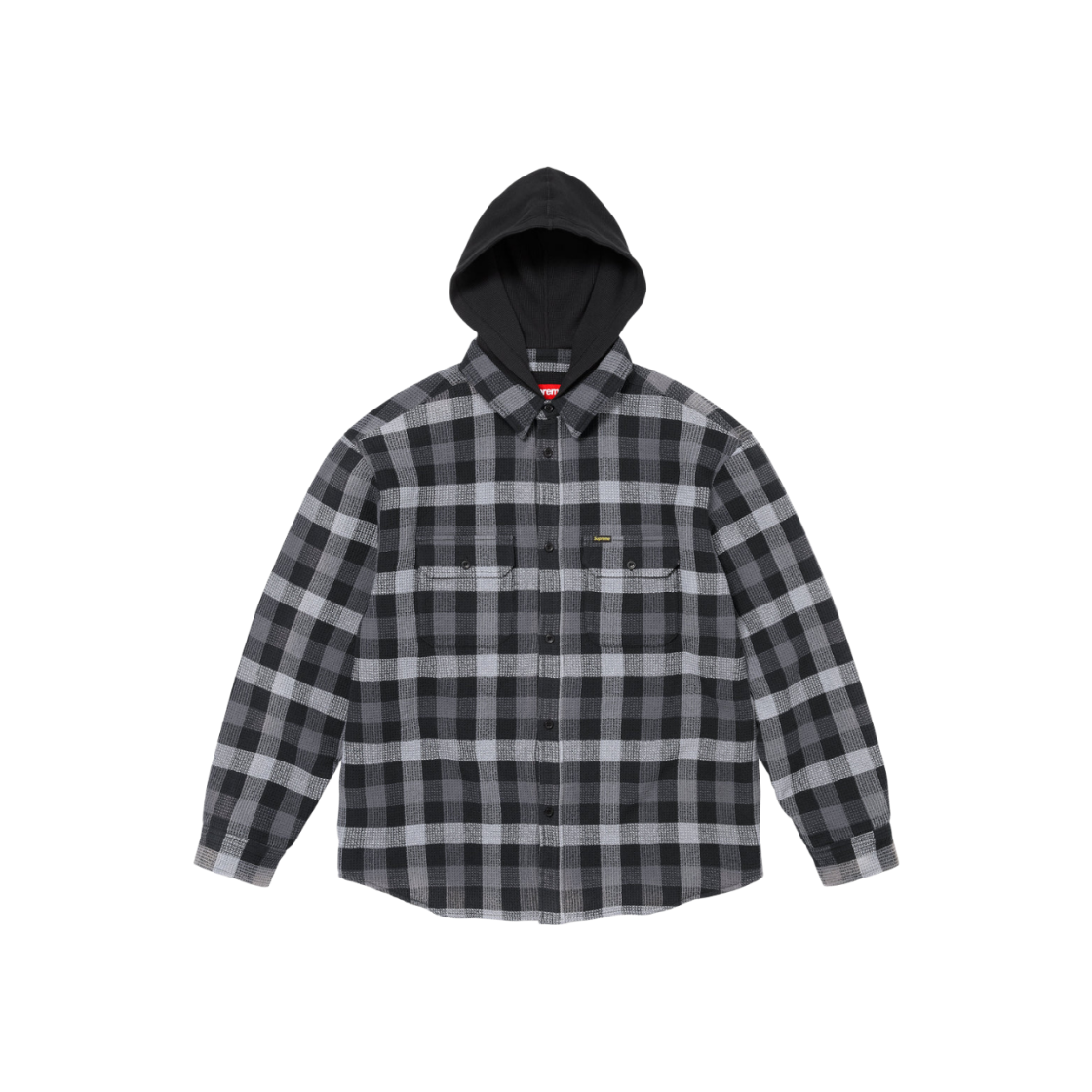 supreme Waffle Plaid Hooded Shirt M｜メンズ
