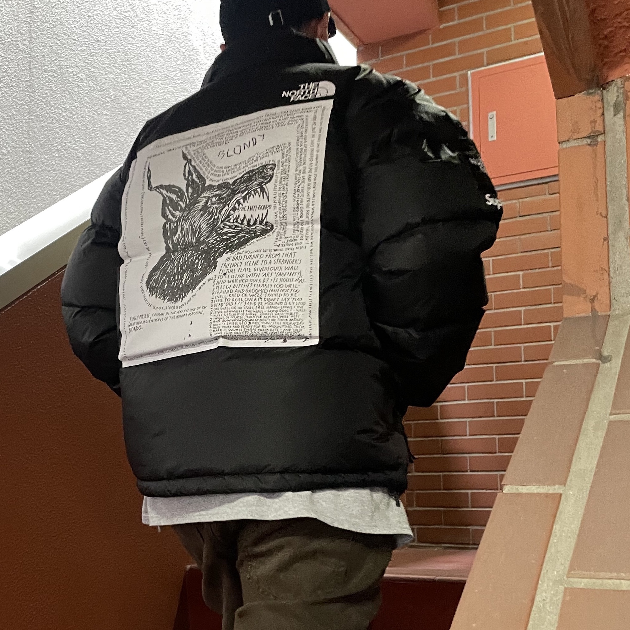 Supreme x The North Face Nuptse Jacket Black - 24FW 착용 스타일 - 1