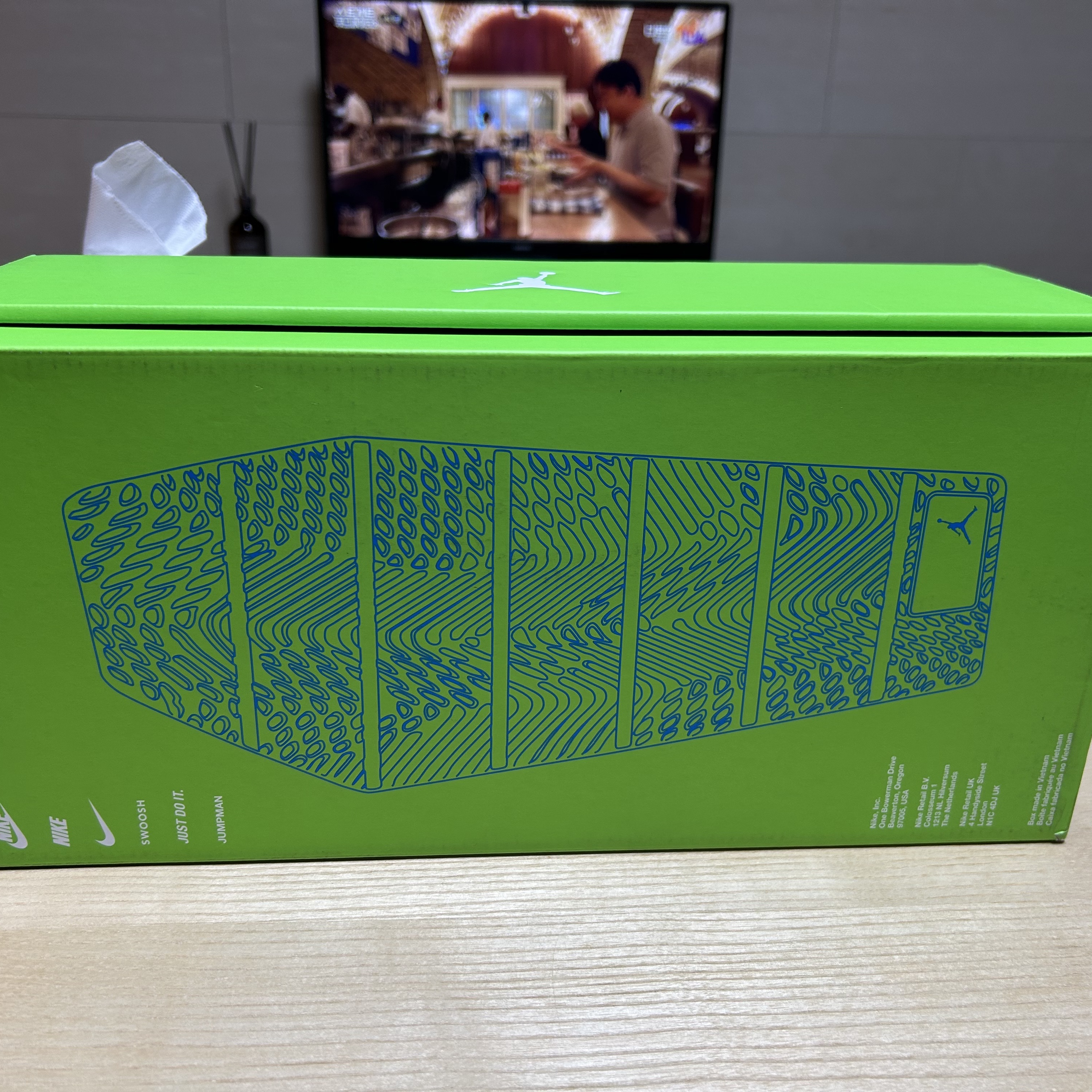 (W) Jordan Hex Slide Pistachio Frost 착용 스타일 - 5