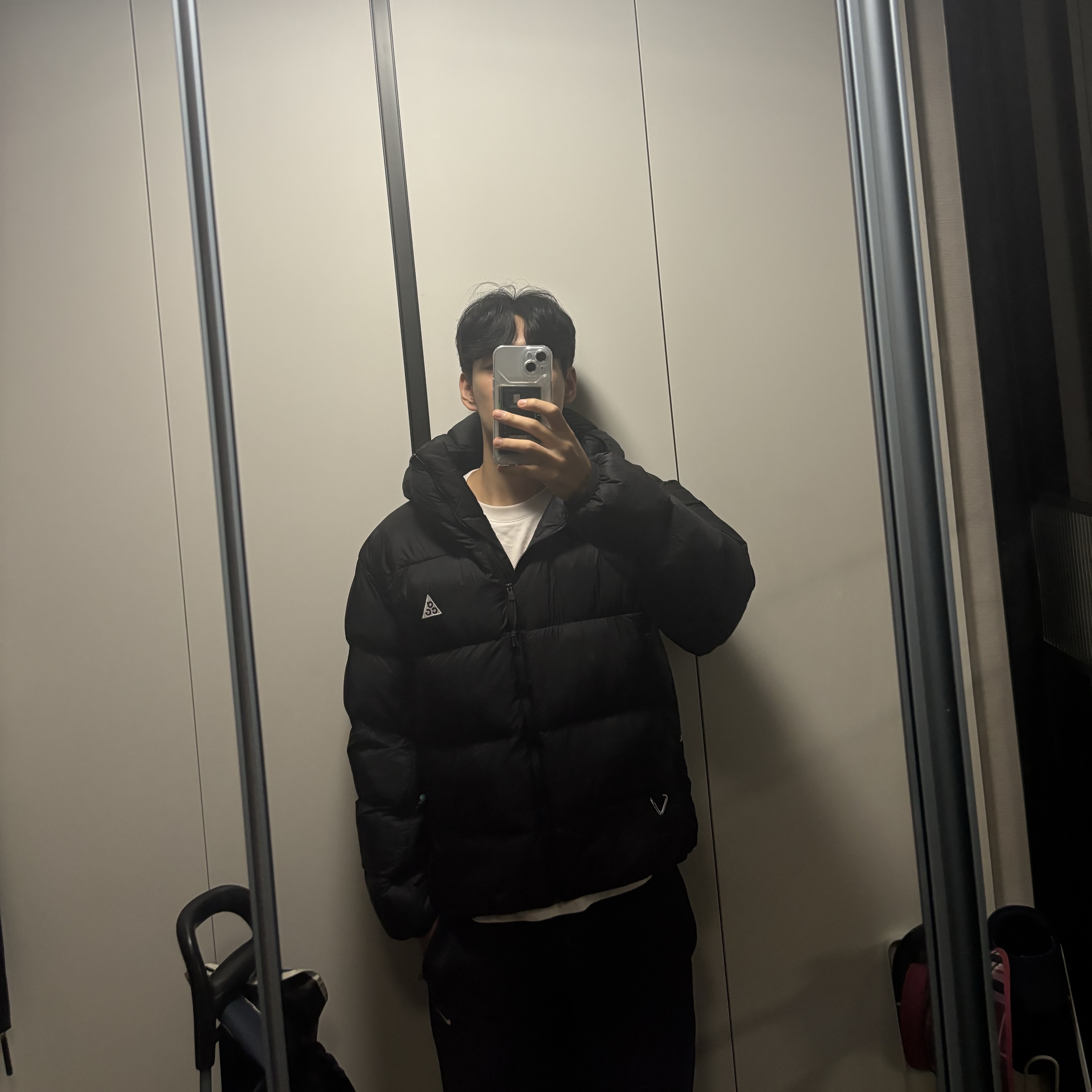 Nike ACG Therma-Fit ADV Lunar Lake Puffer Jacket Black - Asia 착용 스타일