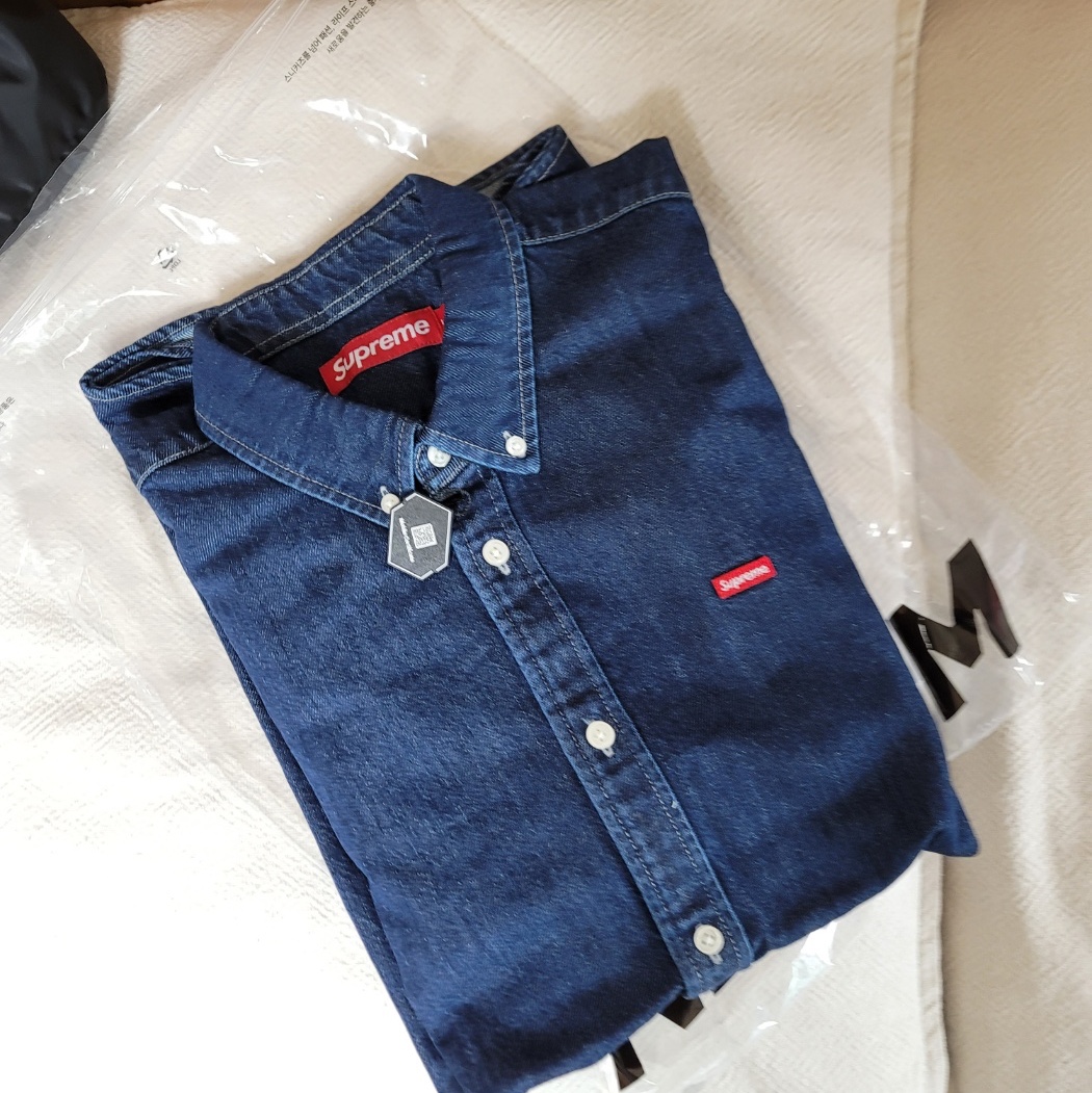 Supreme Small Box Shirt Rinsed Denim - 24FW 착용 스타일 - 3