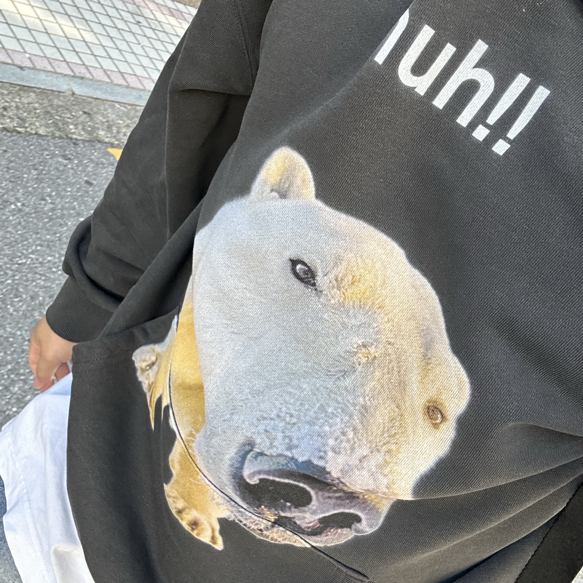 [KREAM 단독] Suade Huh Hoodie Pigment Black 착용 스타일