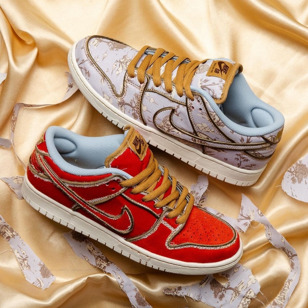 Nike SB Dunk Low Pro Premium Toile 착용 스타일 - 1