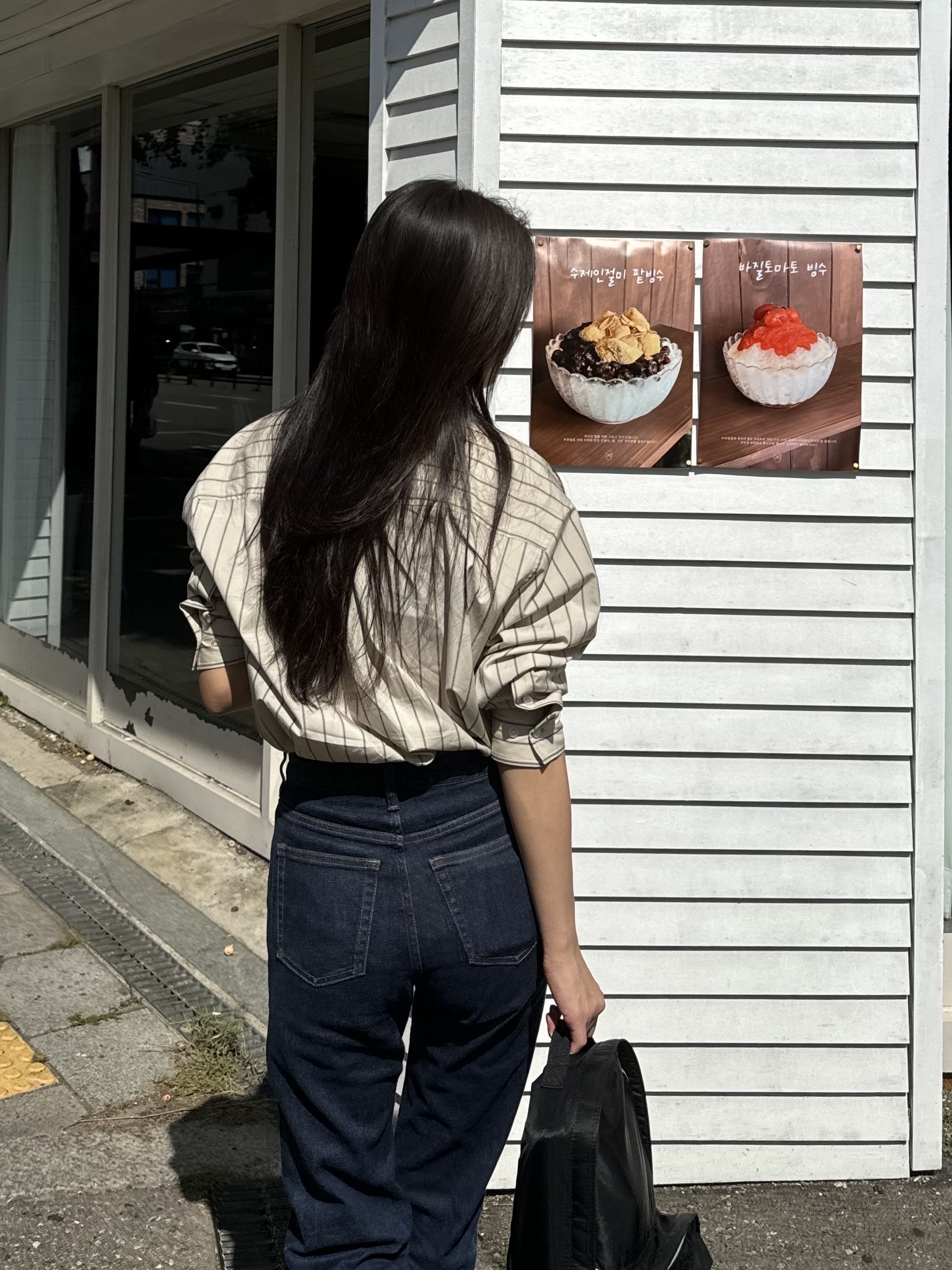 Porter Tanker Backpack Black 착용 스타일 - 4