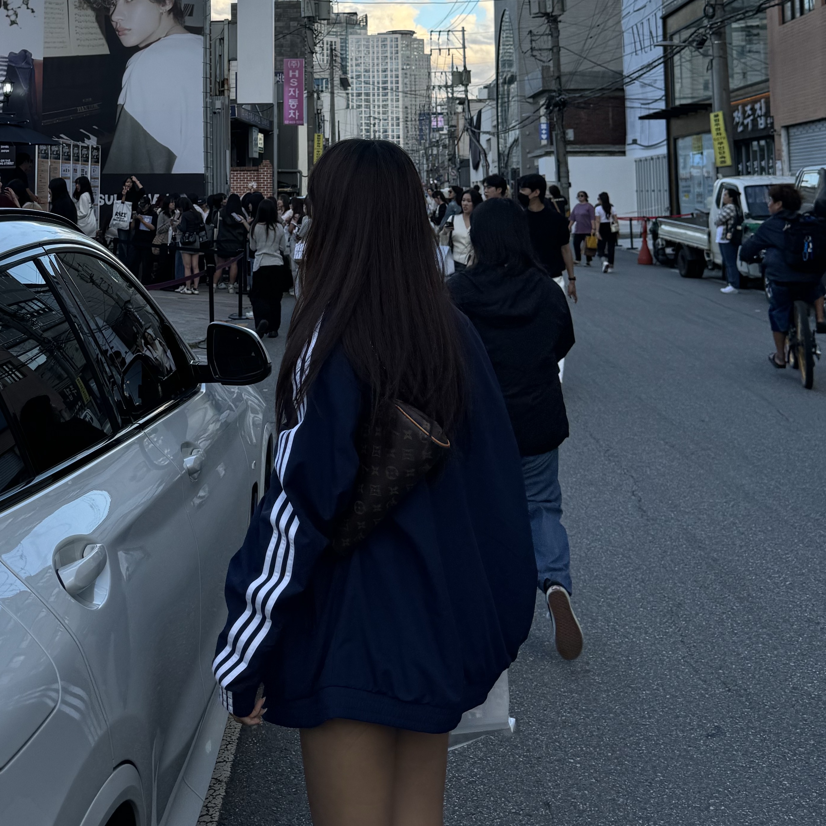 Adidas Adicolor Woven Firebird Track Top Night Indigo - KR Sizing 착용 스타일 - 2
