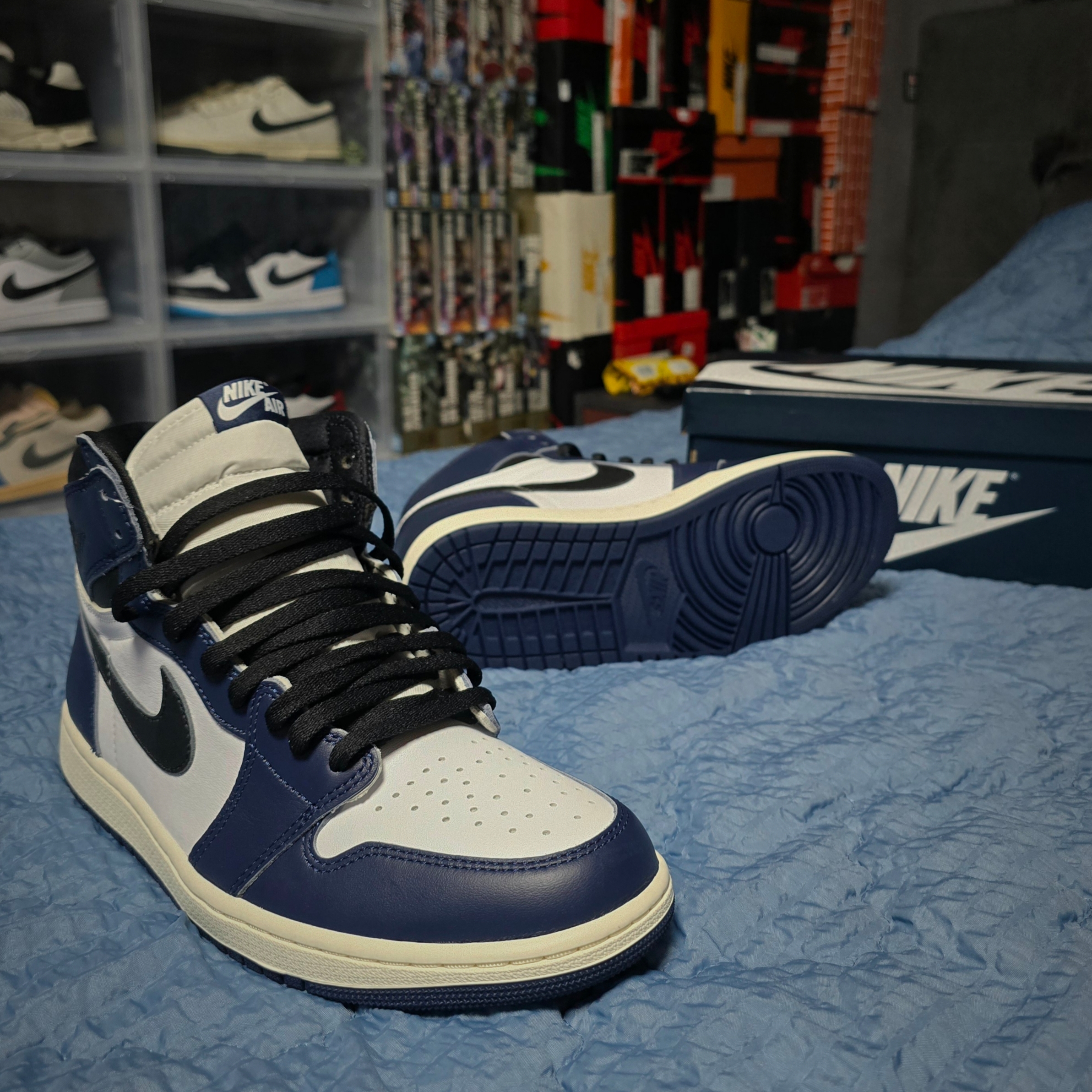 Jordan 1 Retro High OG Midnight Navy 착용 스타일 - 1