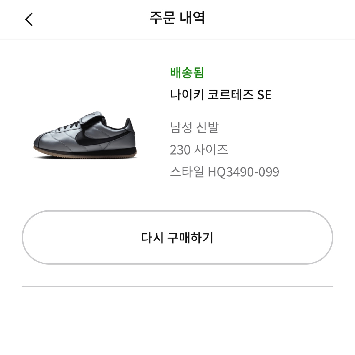 Nike Cortez Leather SE Metallic Cool Grey Black 착용 스타일