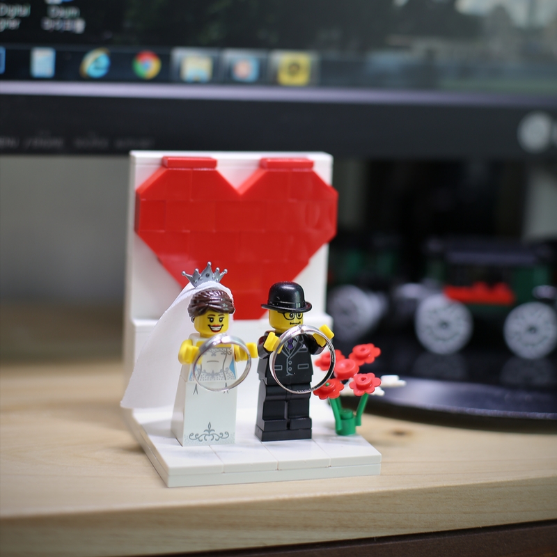 Lego Minifigure Wedding Favour Set 착용 스타일