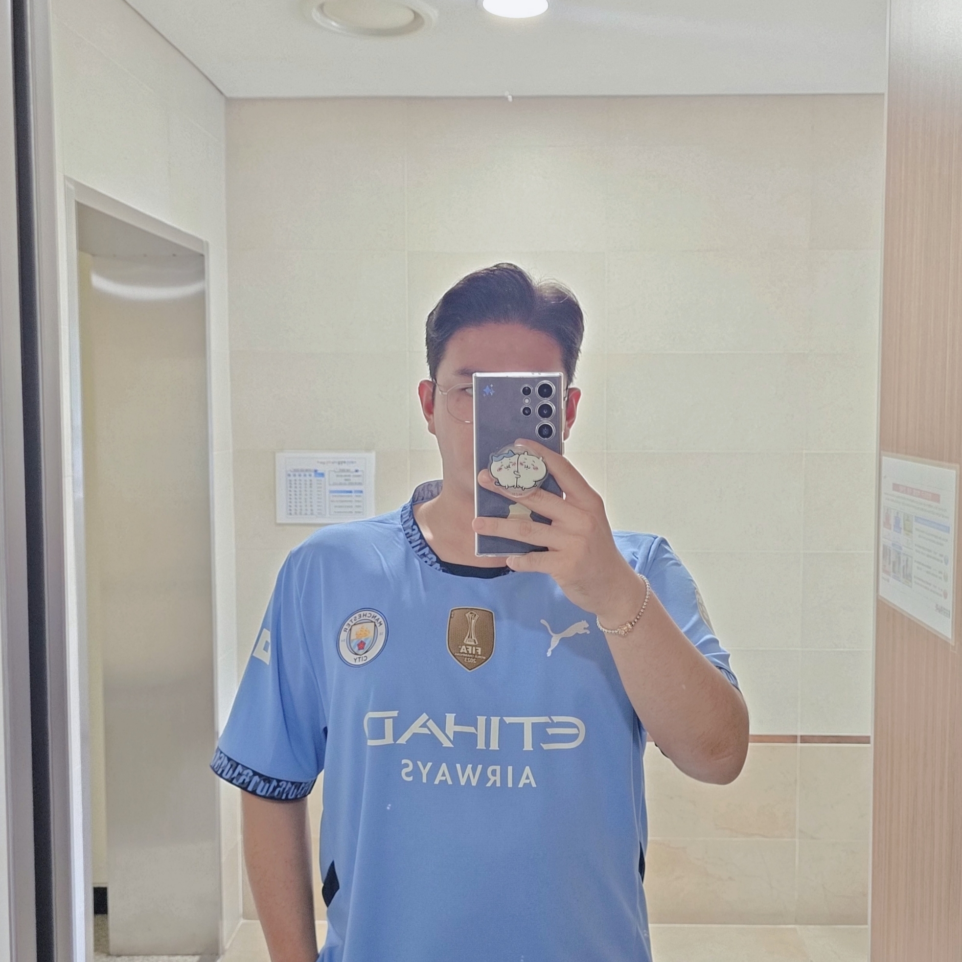 Puma Manchester City 2024/25 Home Jersey Team Light Blue (Non Marking Ver.) 착용 스타일 - 1