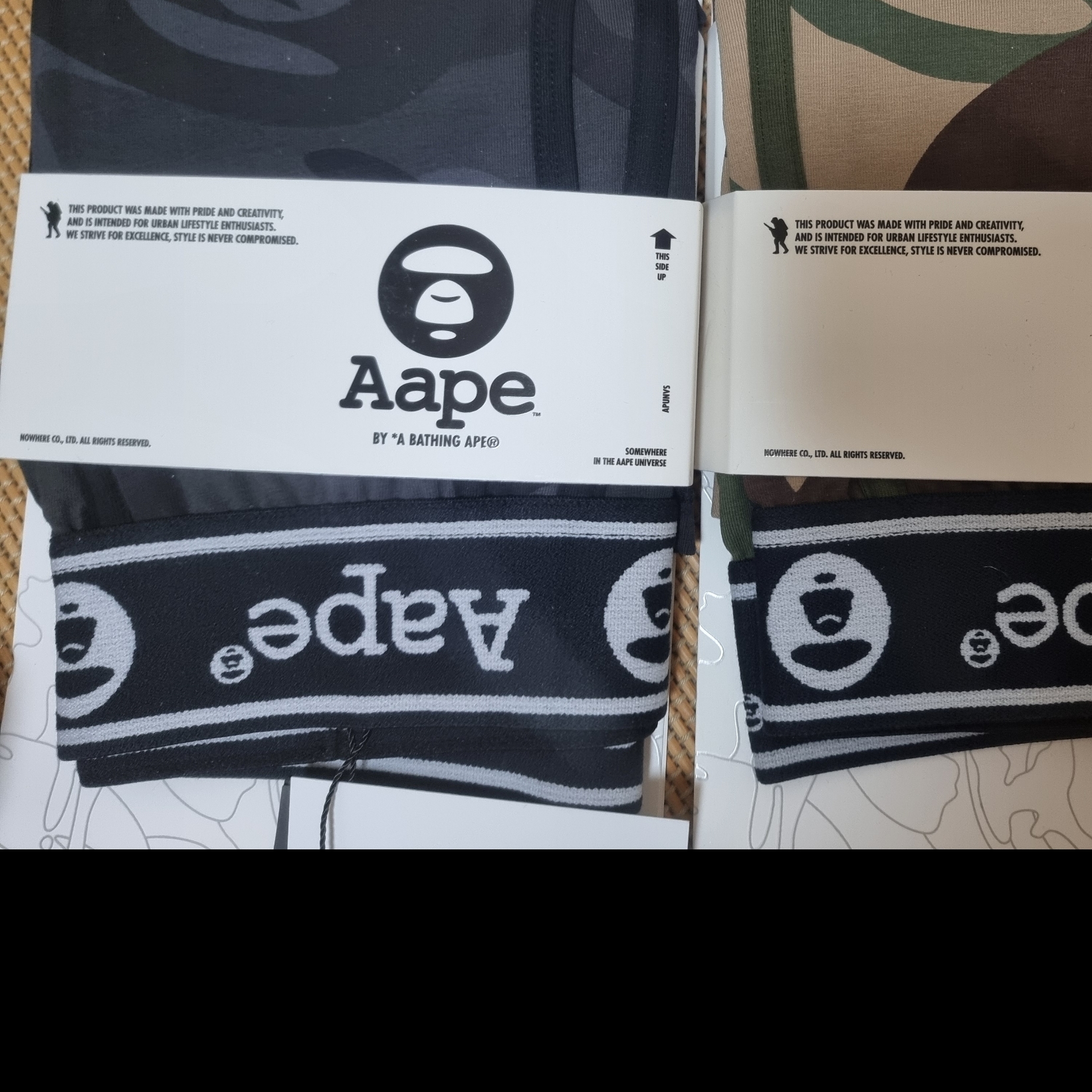 AAPE Main Underwear Green - 24FW, AAPE Main Underwear Light Black - 24FW 착용 스타일 - 2