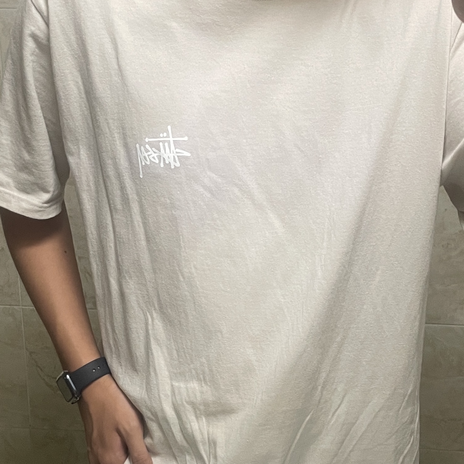 Apple Watch SE 2024 40mm Midnight Aluminium Case with Sport Band S/M Midnight (Korean Ver.), Stussy Basic Stussy T-Shirt Smoke 2022 착용 스타일