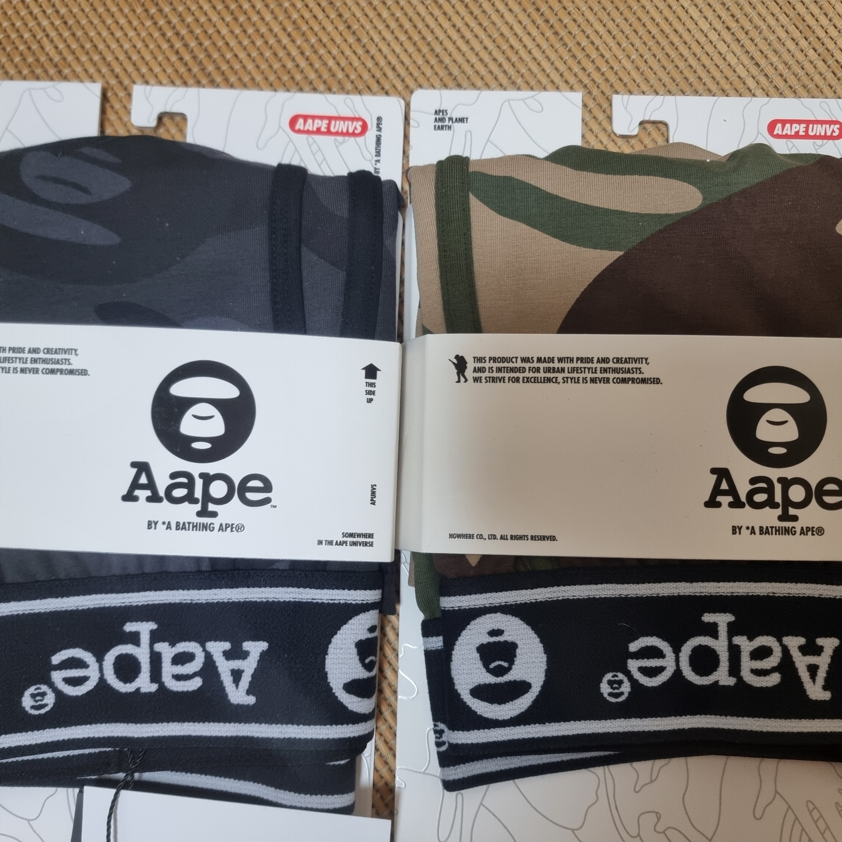 AAPE Main Underwear Light Black - 24FW, AAPE Main Underwear Green - 24FW 착용 스타일 - 2