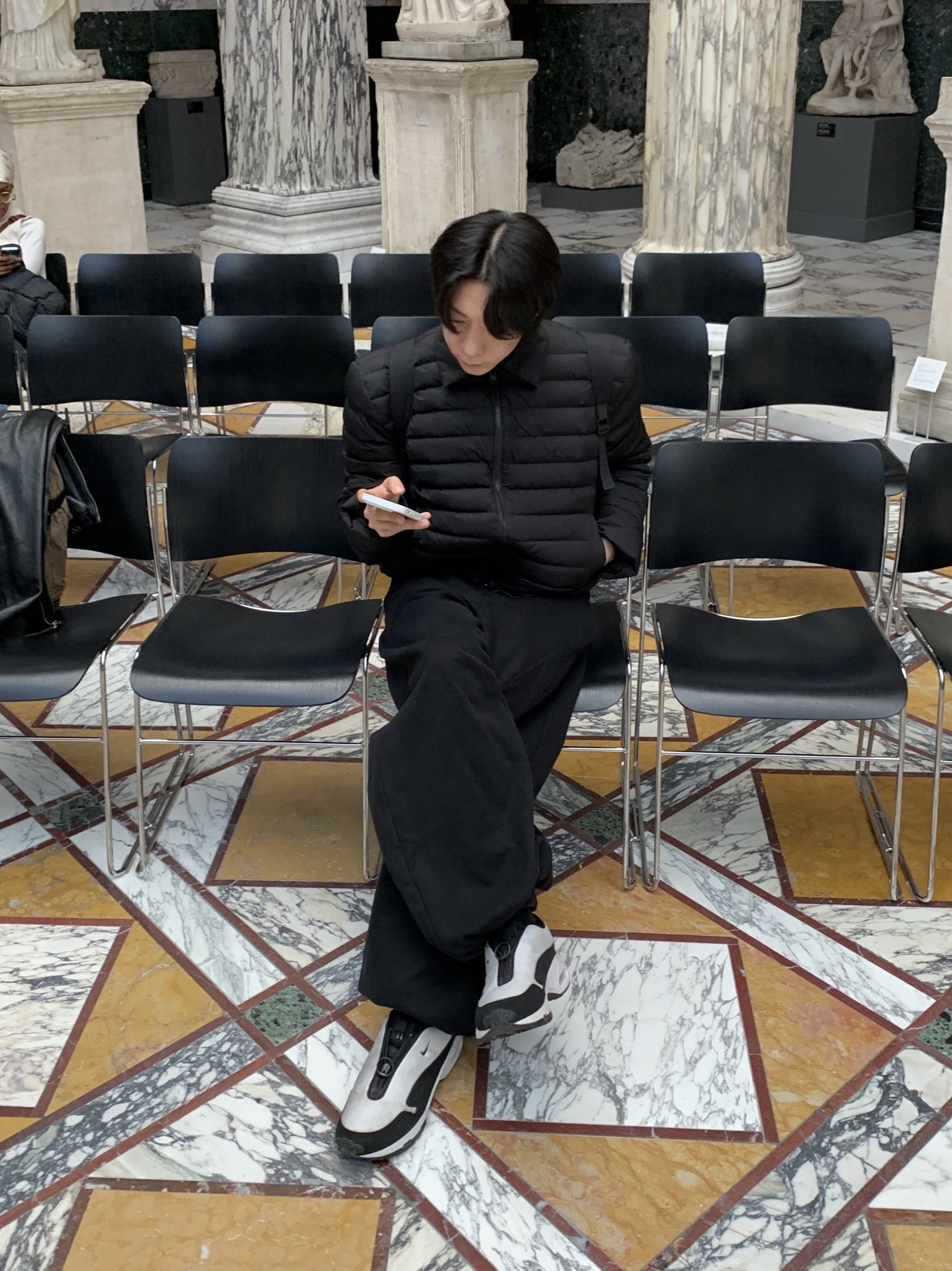 Nike x Comme des Garcons Homme Plus Air Max Sunder SP White Black, Our Legacy Slim Backpack Black Dense Liquid Nylon 착용 스타일 - 3
