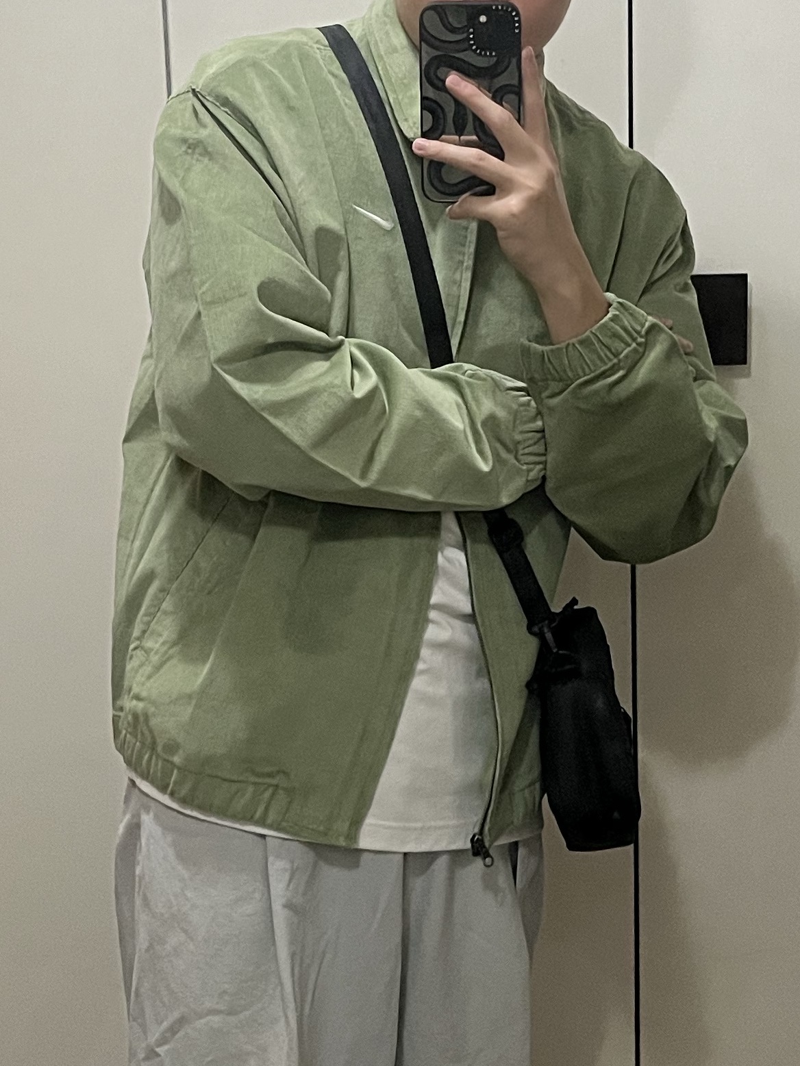 Nike Life Harrington Jacket Oil Green - Asia 착용 스타일