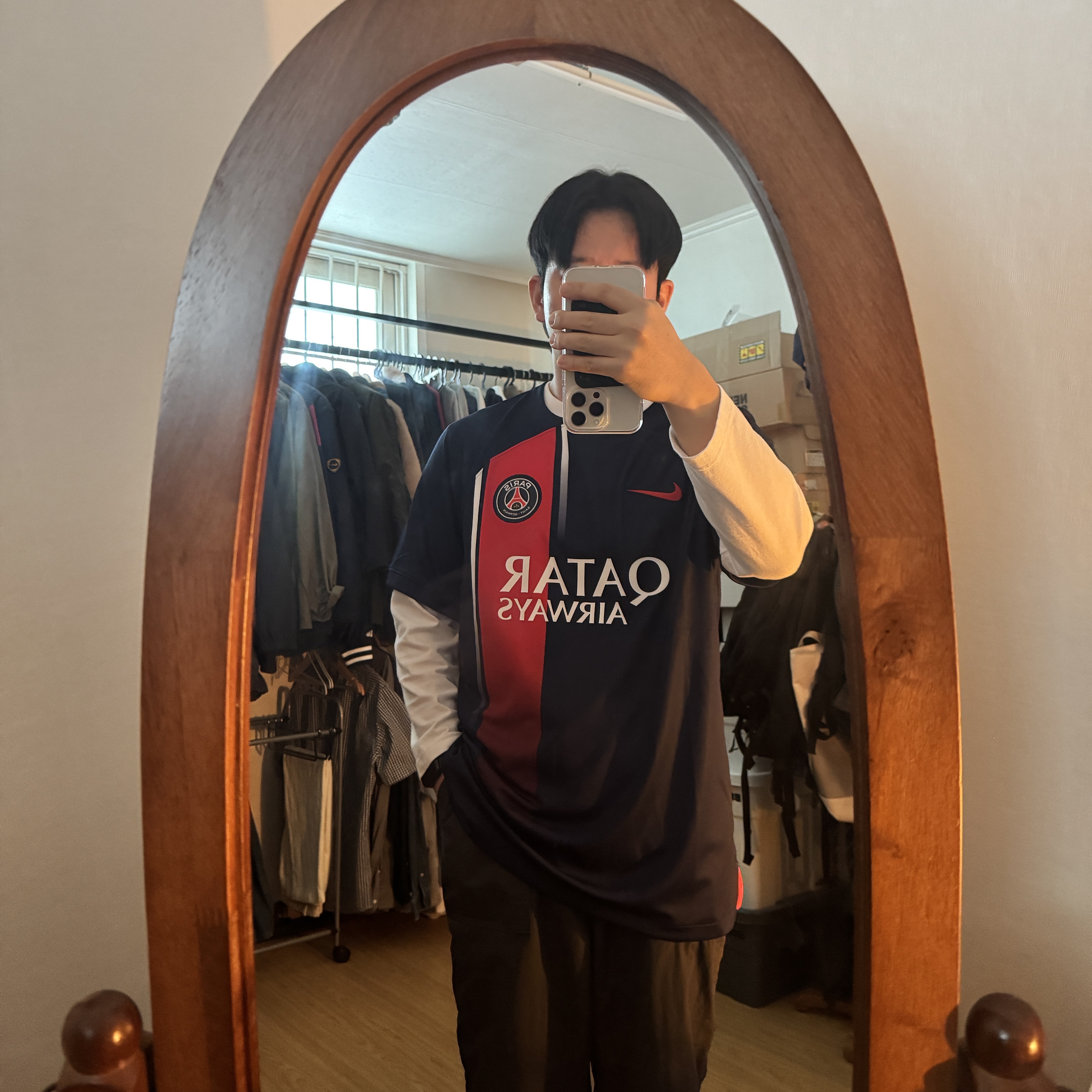 Nike Paris Saint-Germain 2023/24 Dri-Fit Stadium Home Jersey Midnight Navy (Non Marking Ver.) 착용 스타일