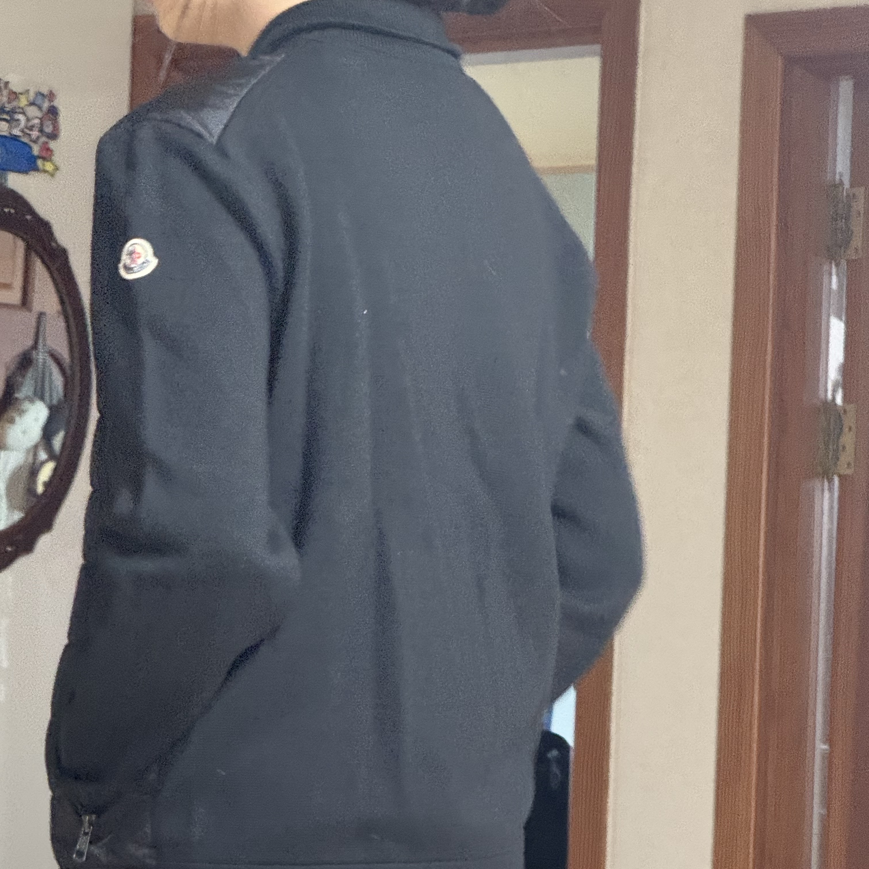 Moncler Padded Wool Cardigan Black - 23FW 착용 스타일