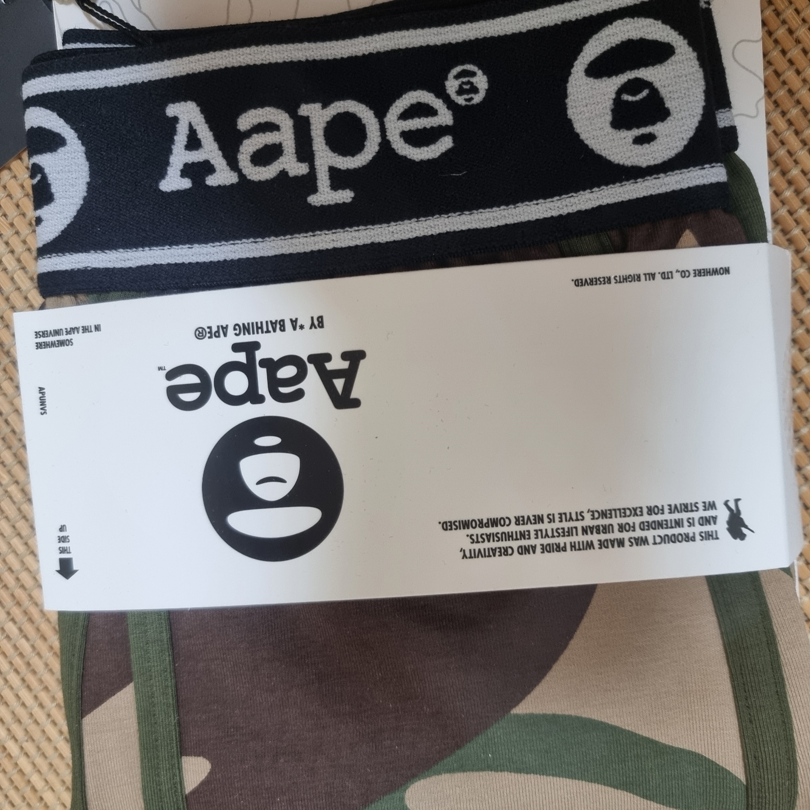 AAPE Main Underwear Green - 24FW, AAPE Main Underwear Light Black - 24FW 착용 스타일 - 1