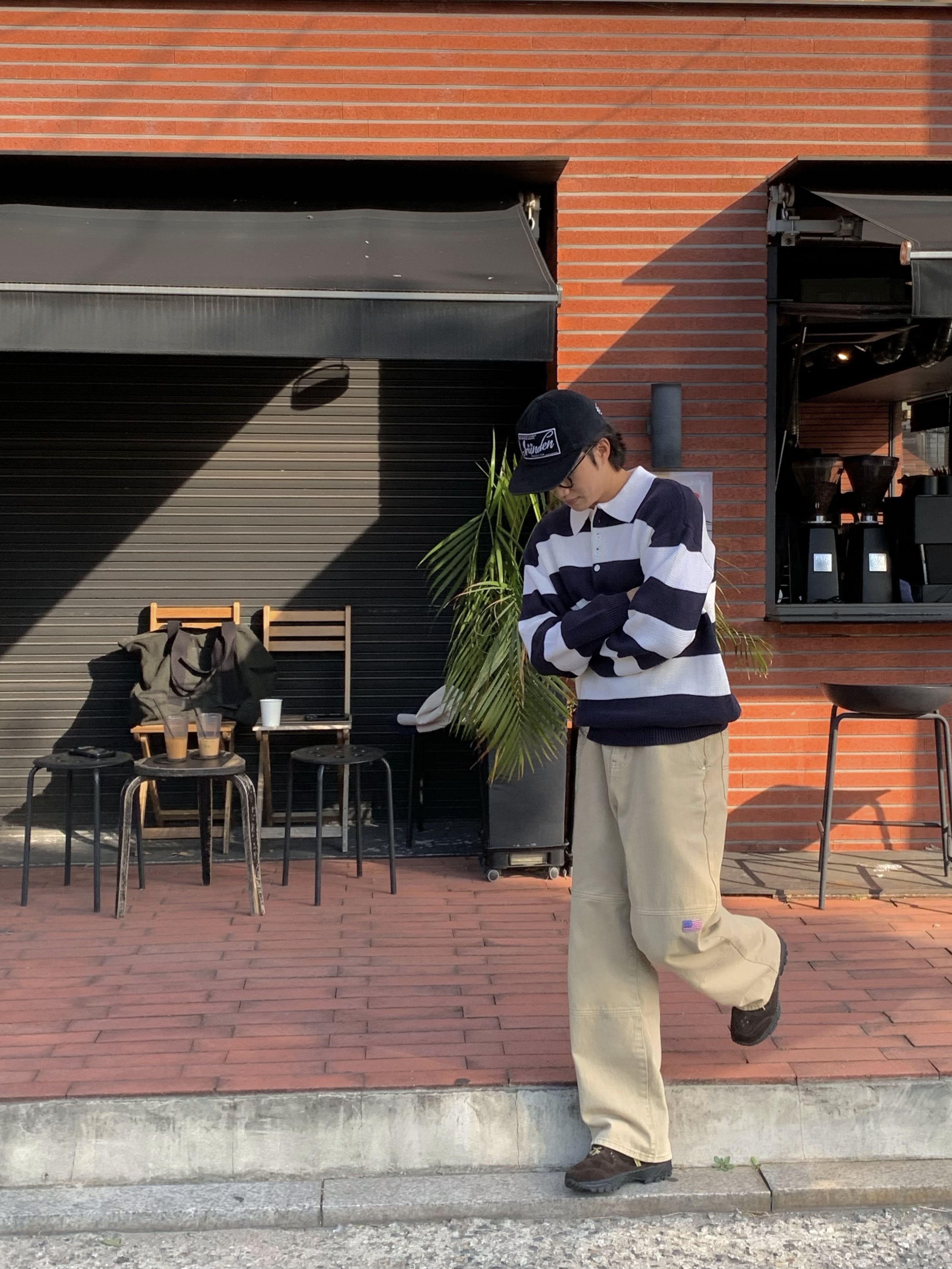 [6% 적립] NegativeThree Moley Tracking Sneakers Nut Brown, Stussy Canvas Extra Large Tote Bag Washed Black 착용 스타일 - 5