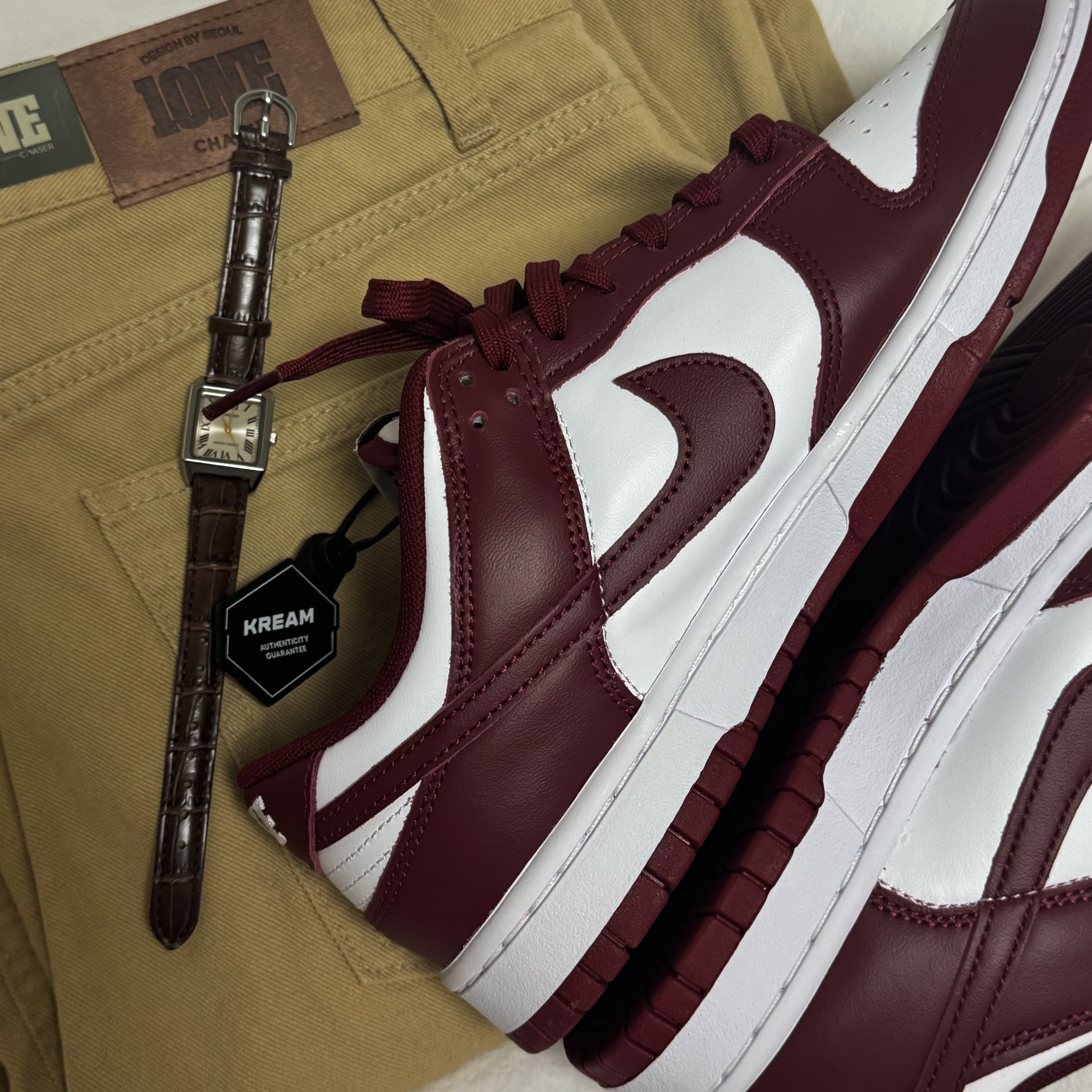 Nike Dunk Low Retro Team Red 착용 스타일