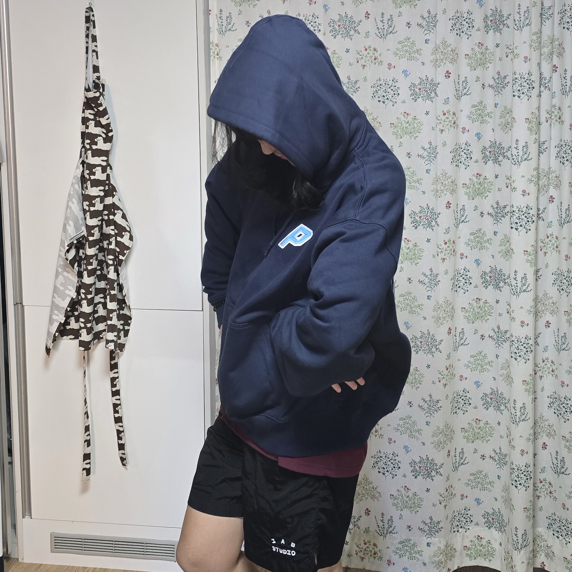 Palace Athlique P3 Hood Navy - 24FW 착용 스타일 - 1