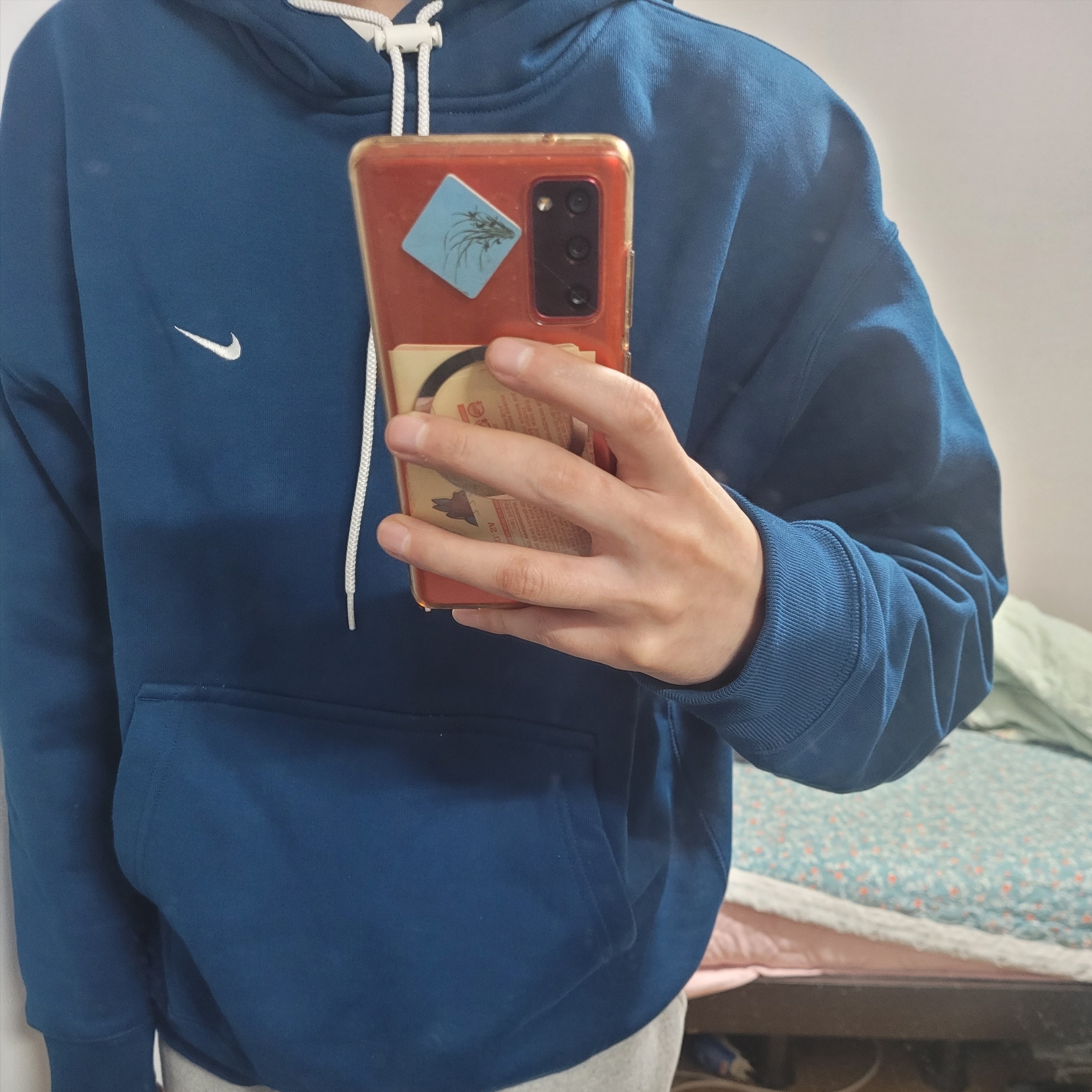 Nike NRG Solo Swoosh Fleece Hoodie Valerian Blue - Asia 착용 스타일