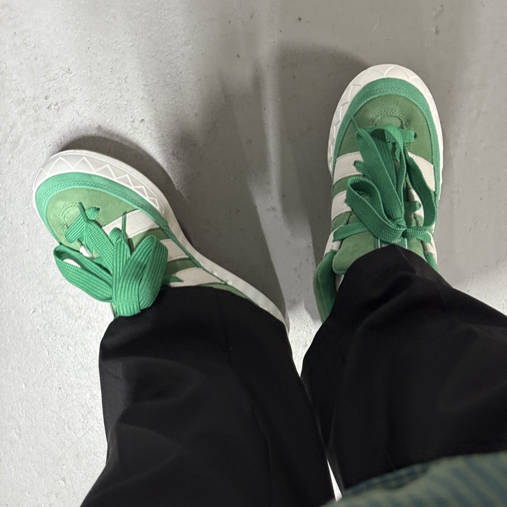 Adidas Adimatic Semi Court Green 착용 스타일