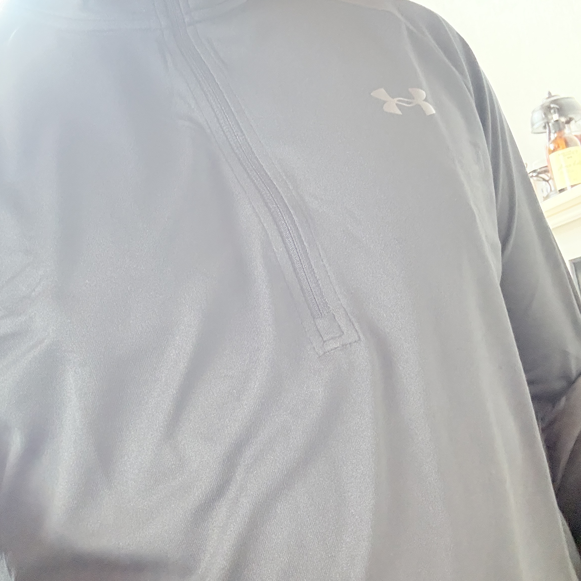 Under Armour Tech Half Zip Long Sleeve Black Charcoal 착용 스타일