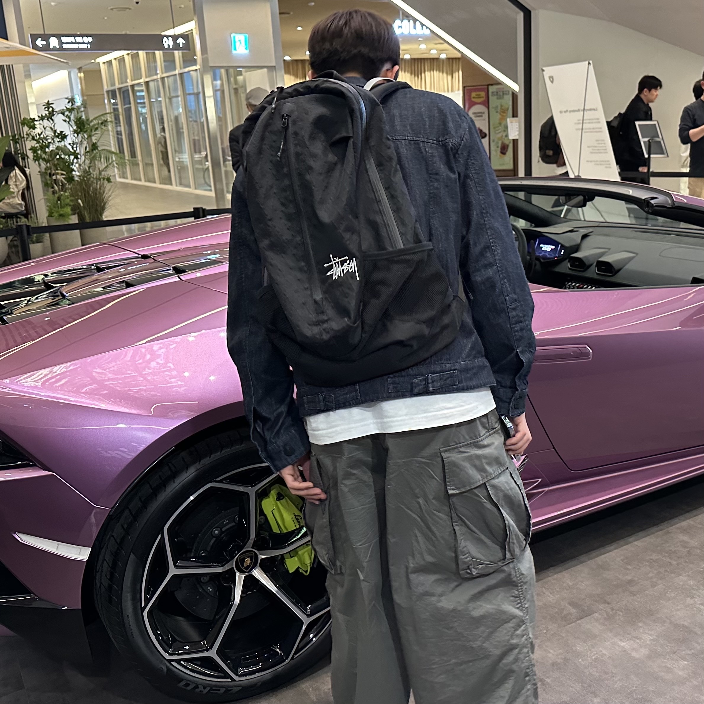 Stussy 25L Backpack Black, Needles H.D. BDU Pants Olive 착용 스타일