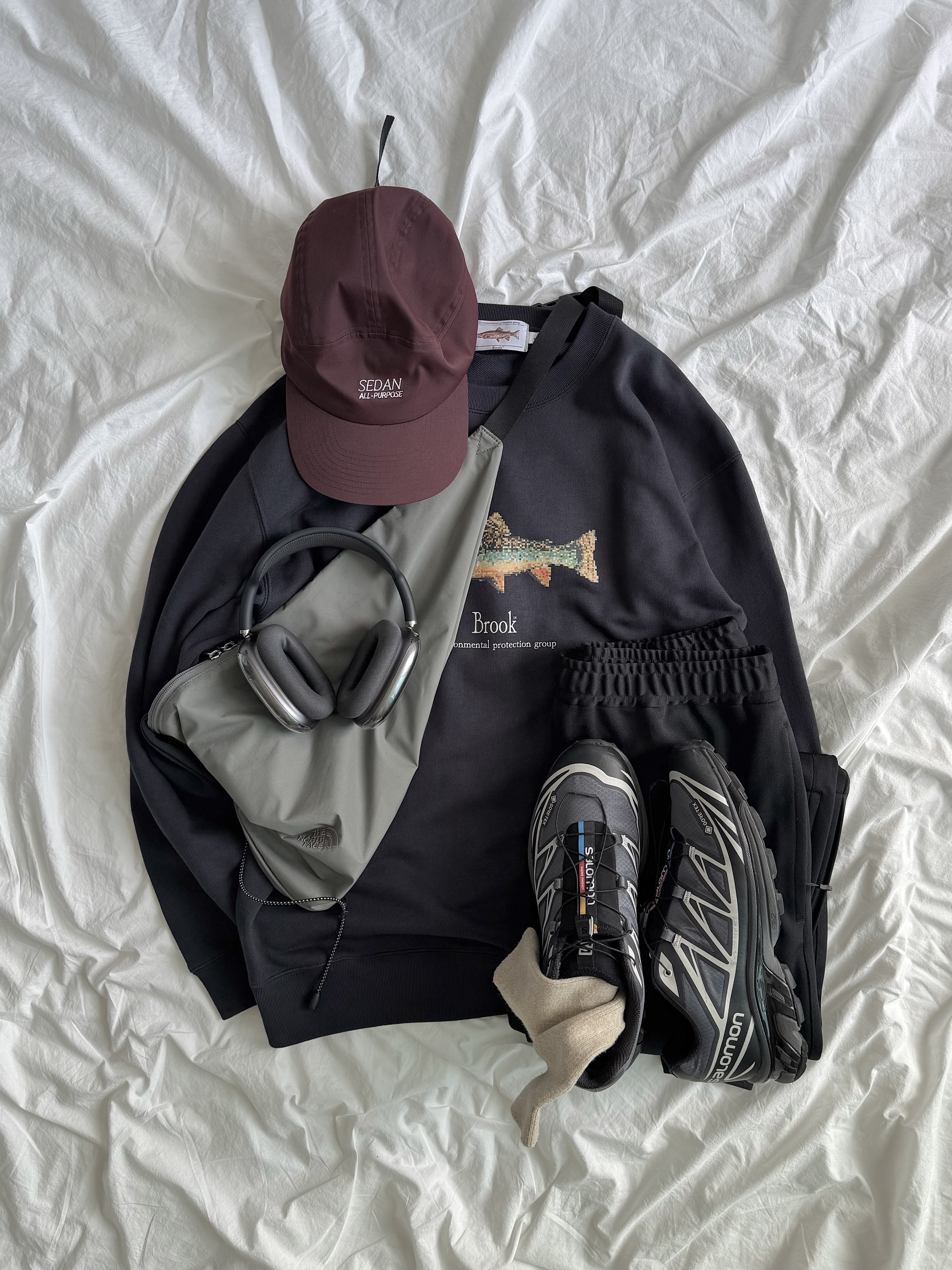 Salomon XT-6 Gore-Tex Black Ebony 착용 스타일 - 3