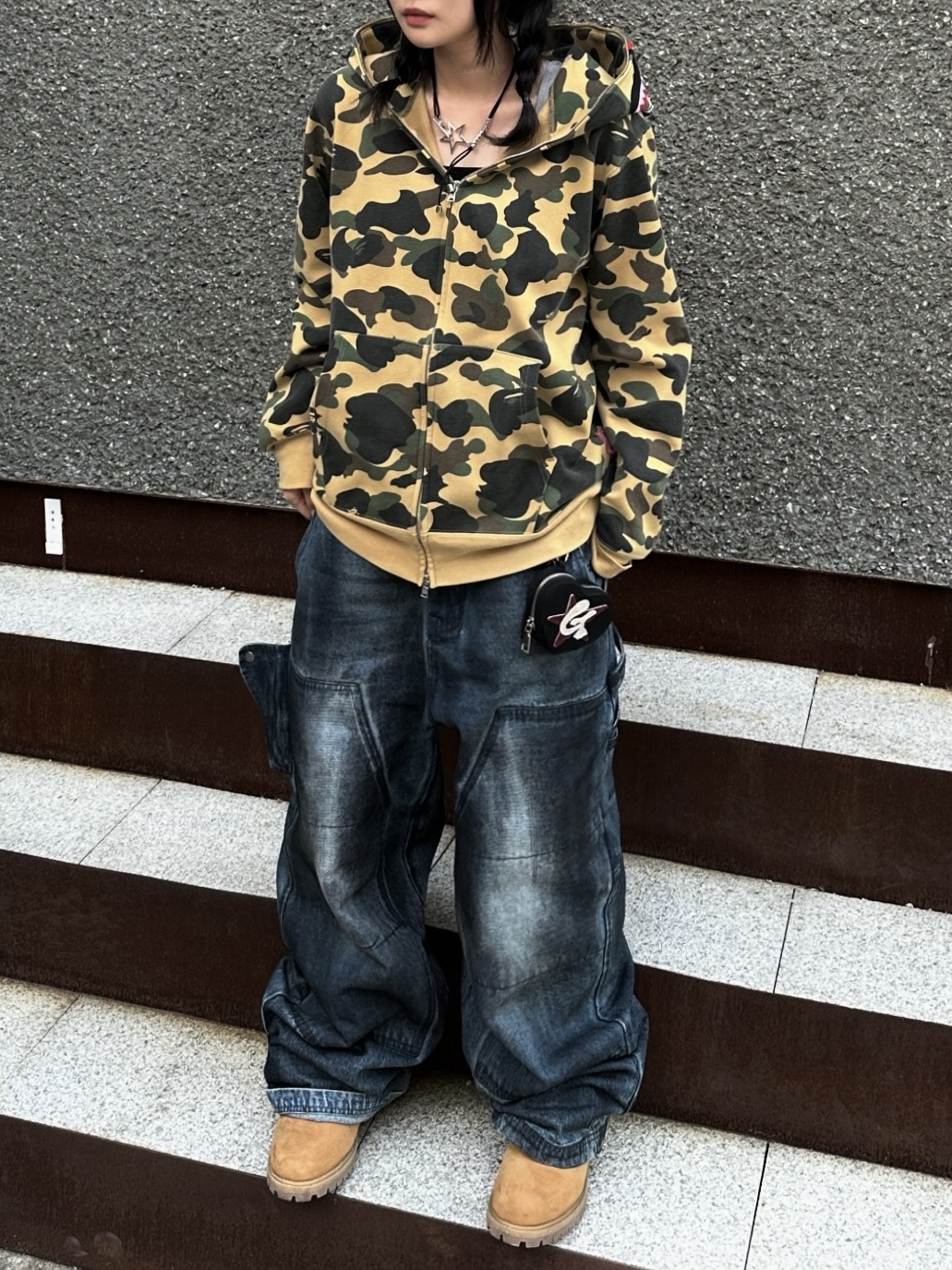 Timberland Premium 6 inch Waterproof Boot Wheat Nubuck - Wide, BAPE 1st Camo Shark Full Zip Hoodie Yellow 착용 스타일 - 4