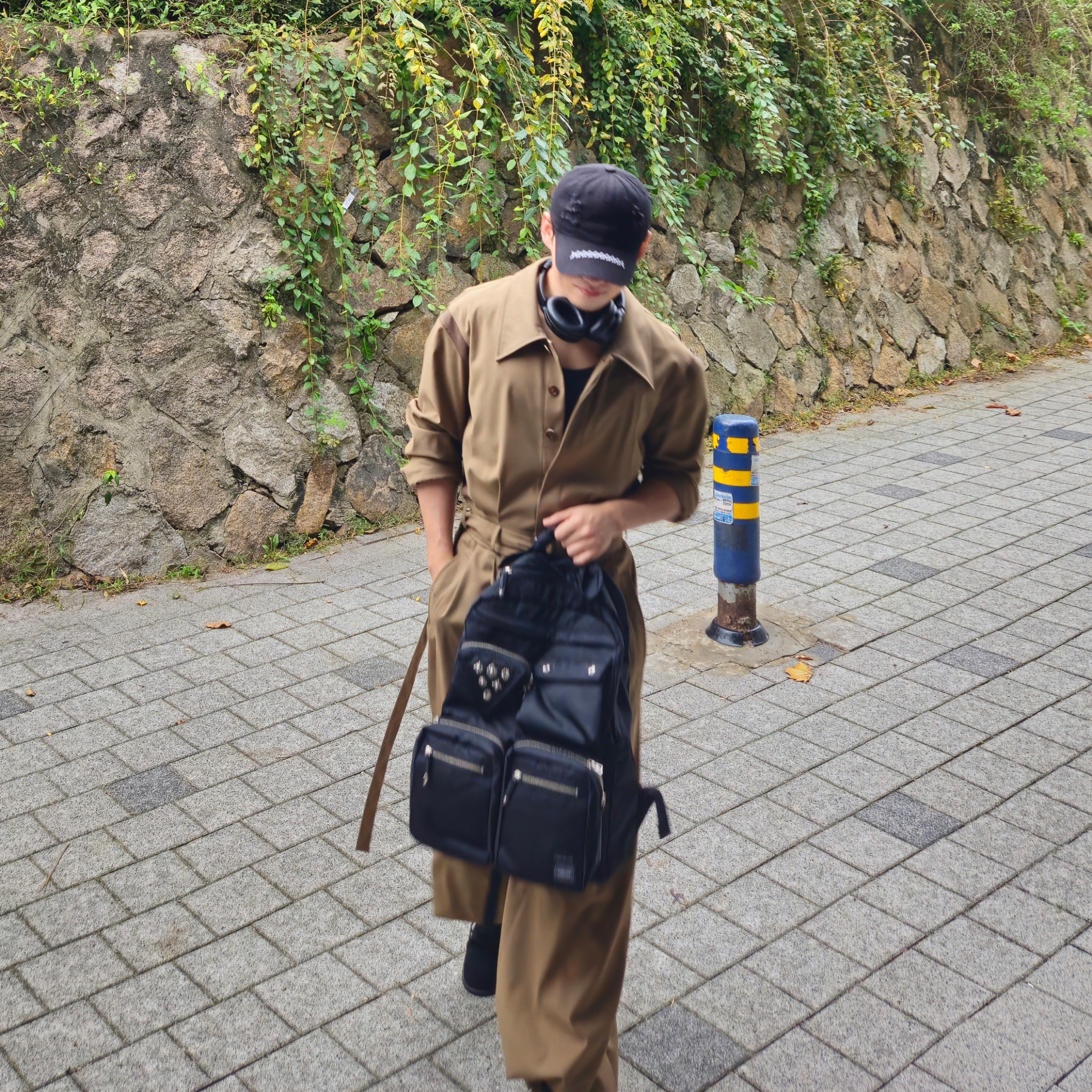 Porter x Toga Backpack Black 착용 스타일 - 3