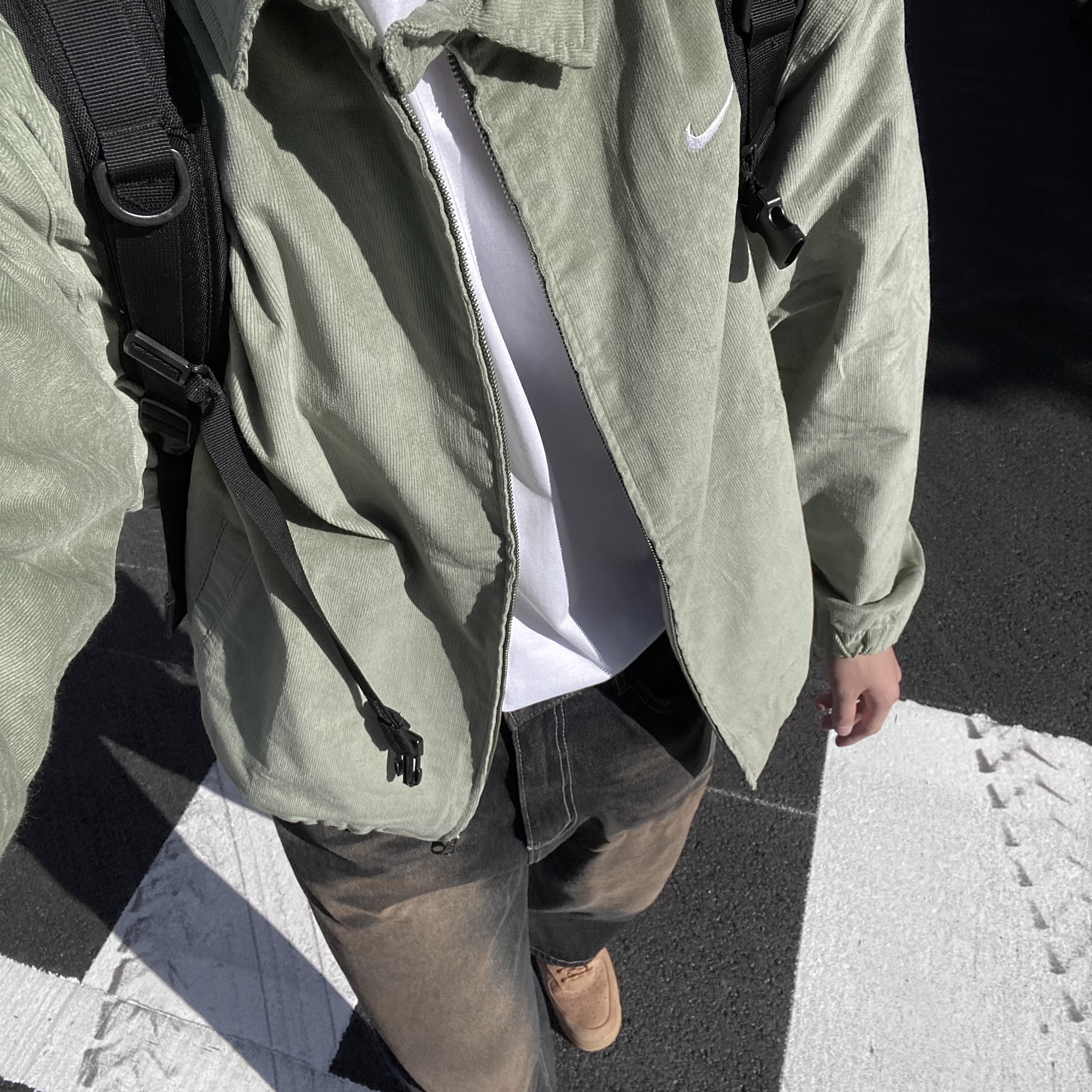 Nike Life Harrington Jacket Oil Green - Asia, Nike Air Force 1 '07 WB Flax 착용 스타일 - 4