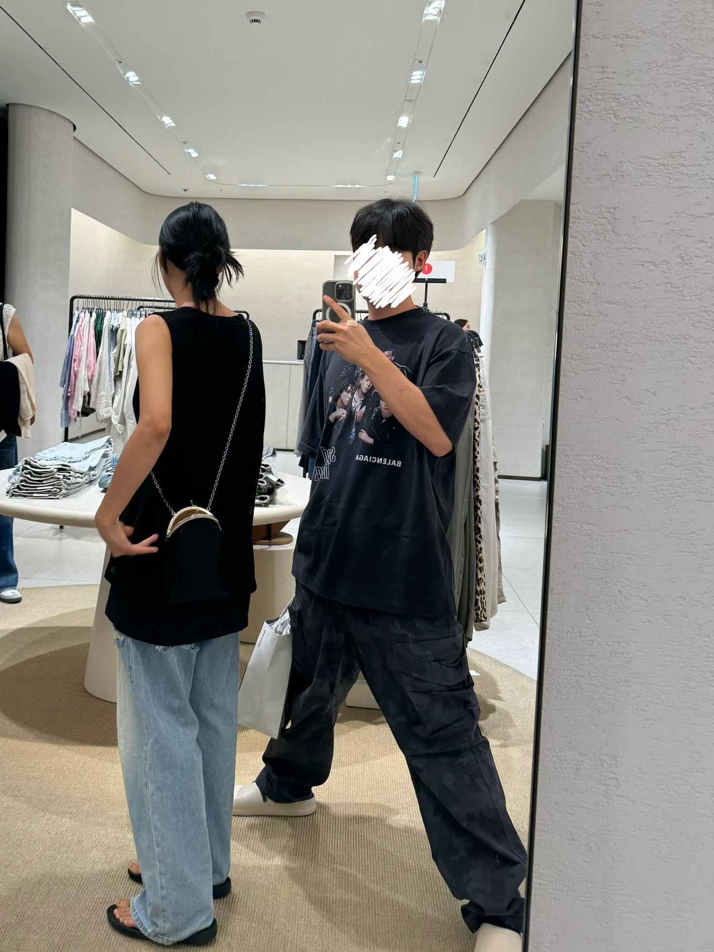 Supreme x Stone Island Reactive Ice Camo Ripstop Cargo Pants Black - 22SS 착용 스타일