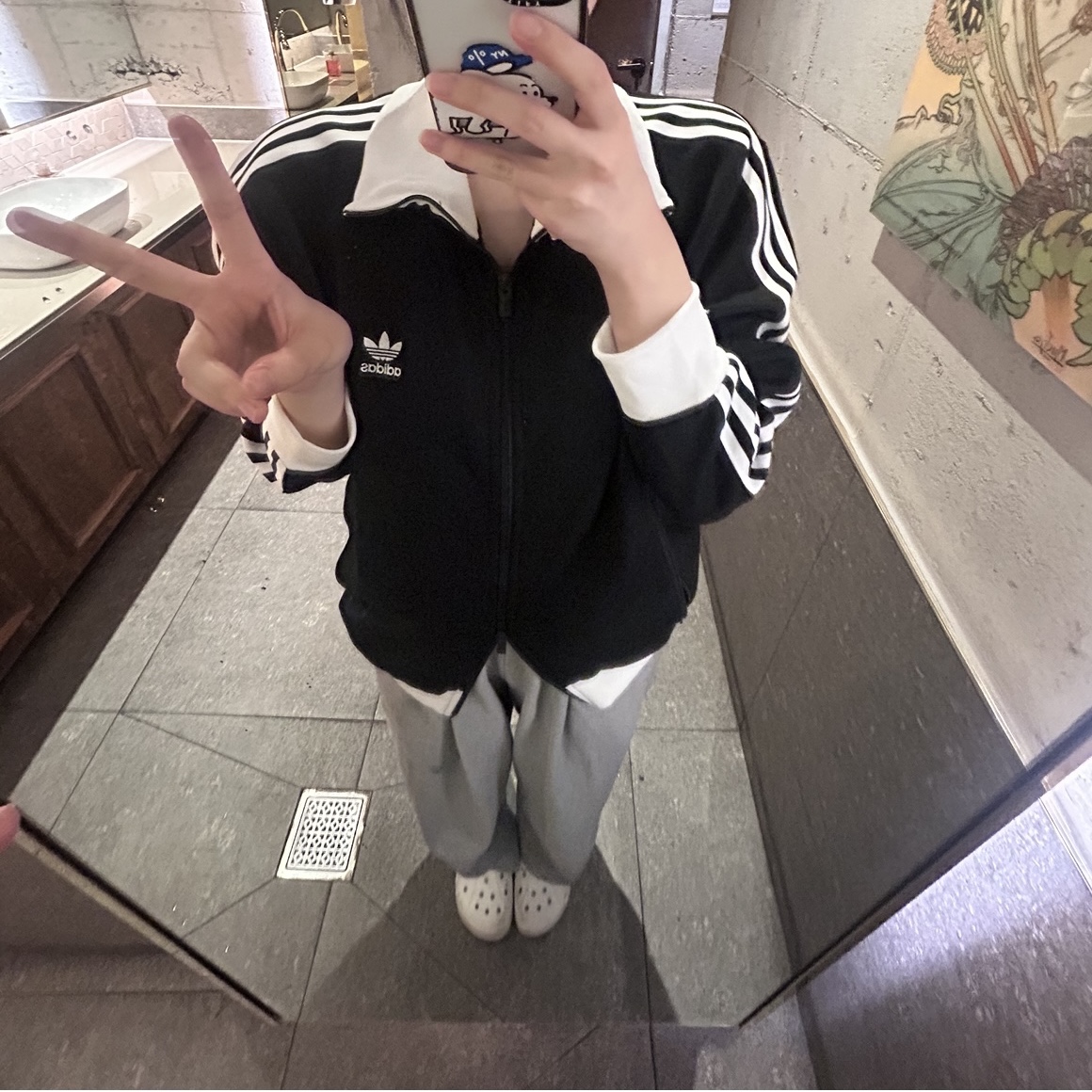 Adidas Adicolor Classics Beckenbauer Track Jacket Black - KR Sizing 착용 스타일