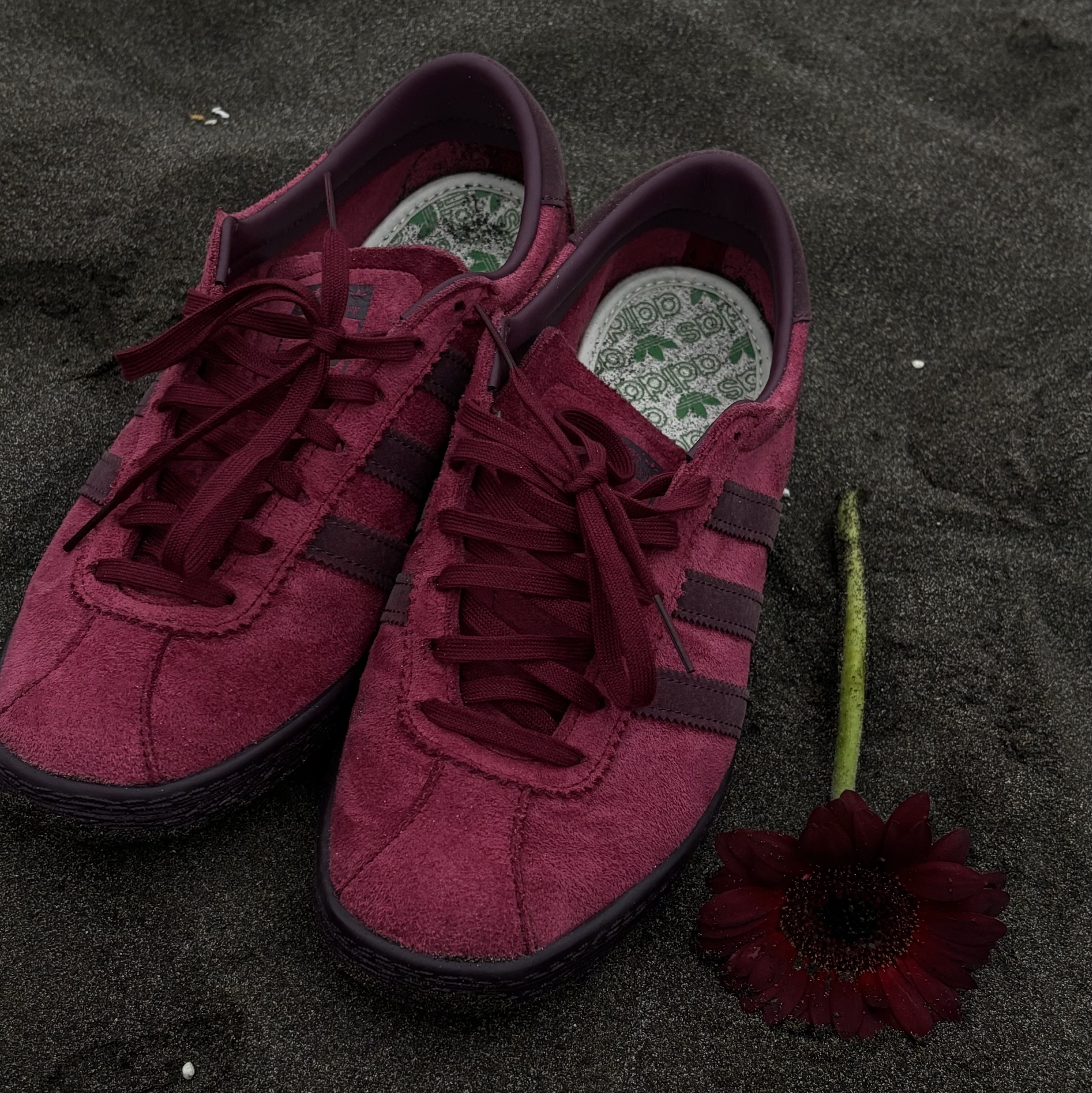 Adidas Tobacco Gruen Collegiate Burgundy 착용 스타일 - 1