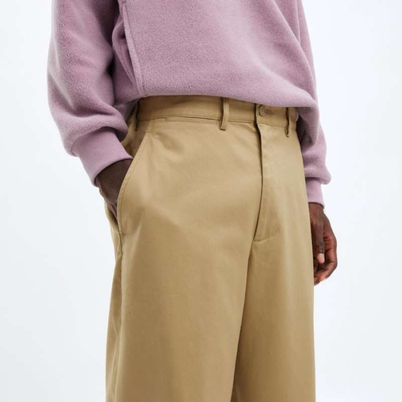Uniqlo x JW Anderson Wide Fit Chino Pants Beige, Uniqlo U Wide FIt Chino Pants Brown 착용 스타일