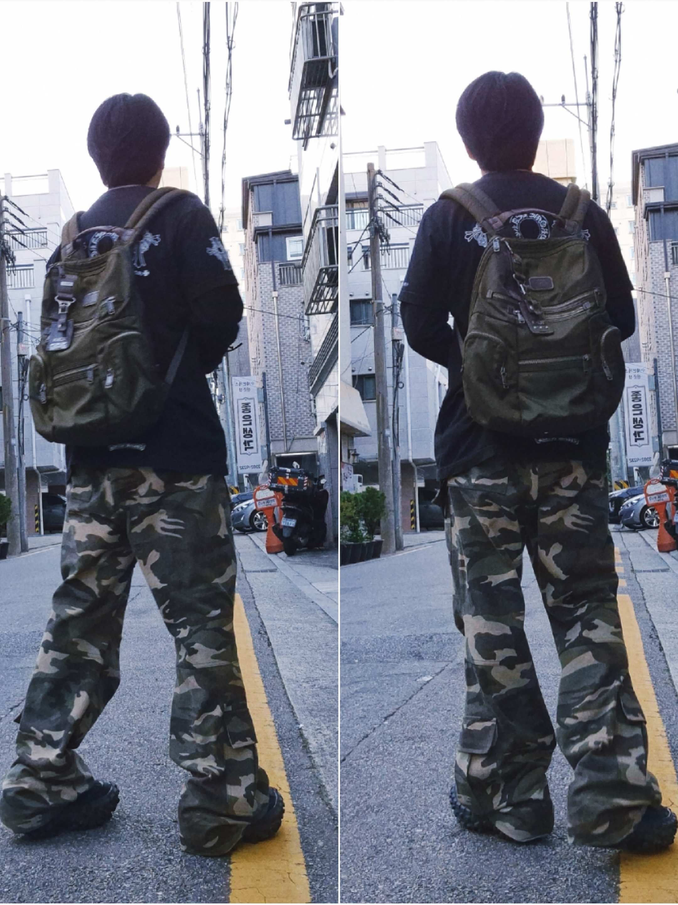 Balenciaga Defender Sneakers Black 착용 스타일 - 6