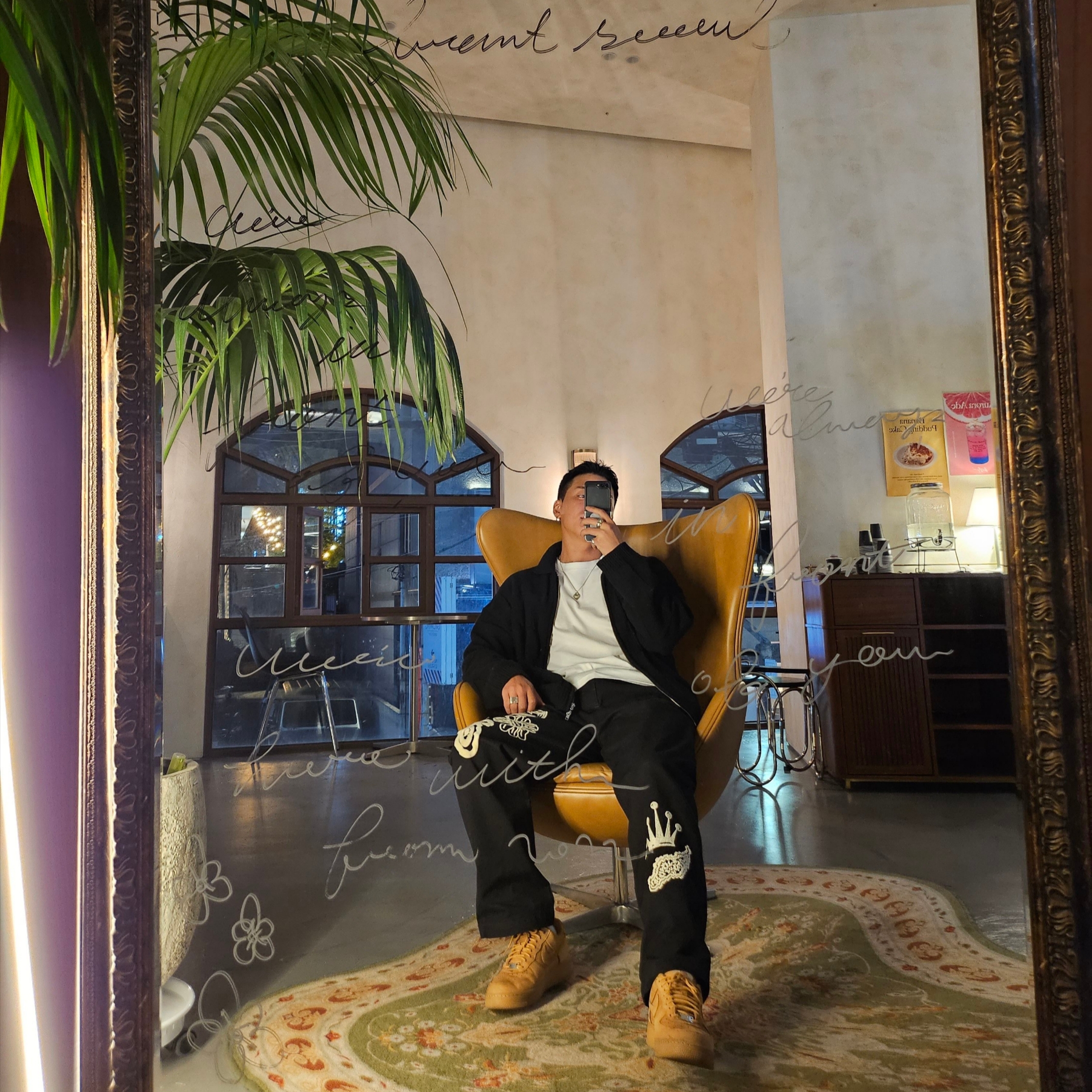 Stussy Noma Icon Beach Pants Washed Black, Supreme x Tiffany & Co. Return to Tiffany Heart Tag Pendant - 21FW 착용 스타일 - 2