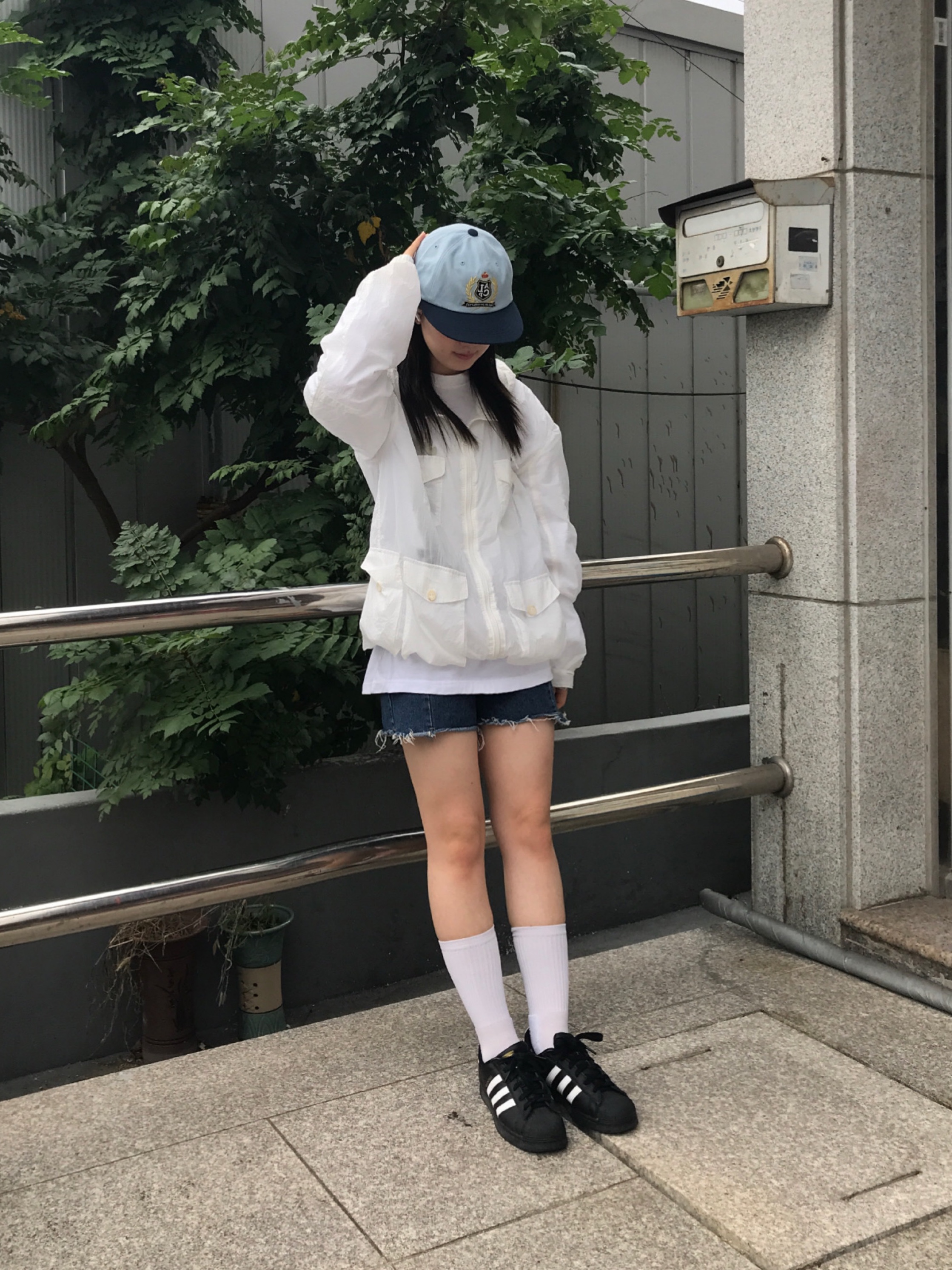 Allincomplete ALCP High School Cap Navy & Sky Blue 착용 스타일 - 5