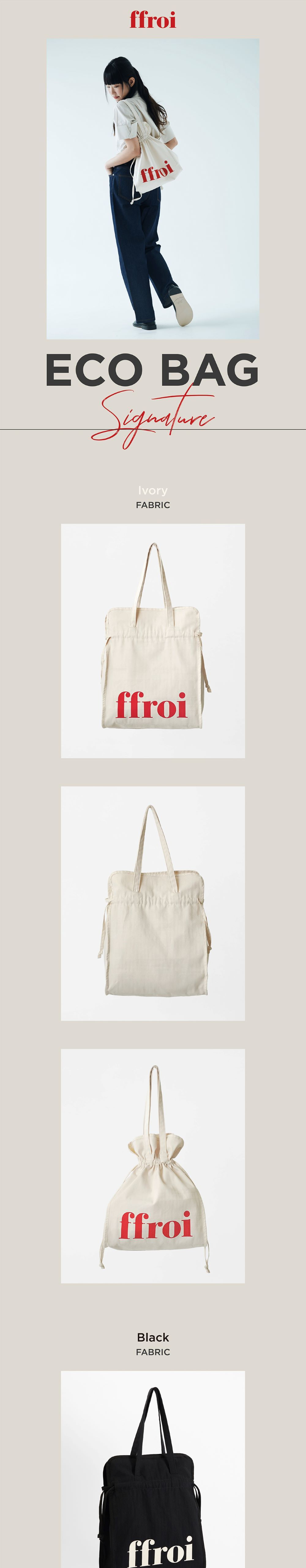 【ffroi】★送料・関税込★eco bag eco bag_black - Shop ffroi Handbags & Totes - Pinkoi