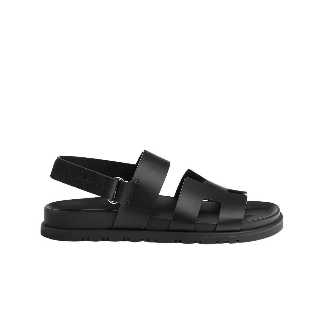 (W) 에르메스 지니어스 샌들 카프스킨 & 누아((W) Hermes Genius Sandal Calfskin & Noir) - 1
