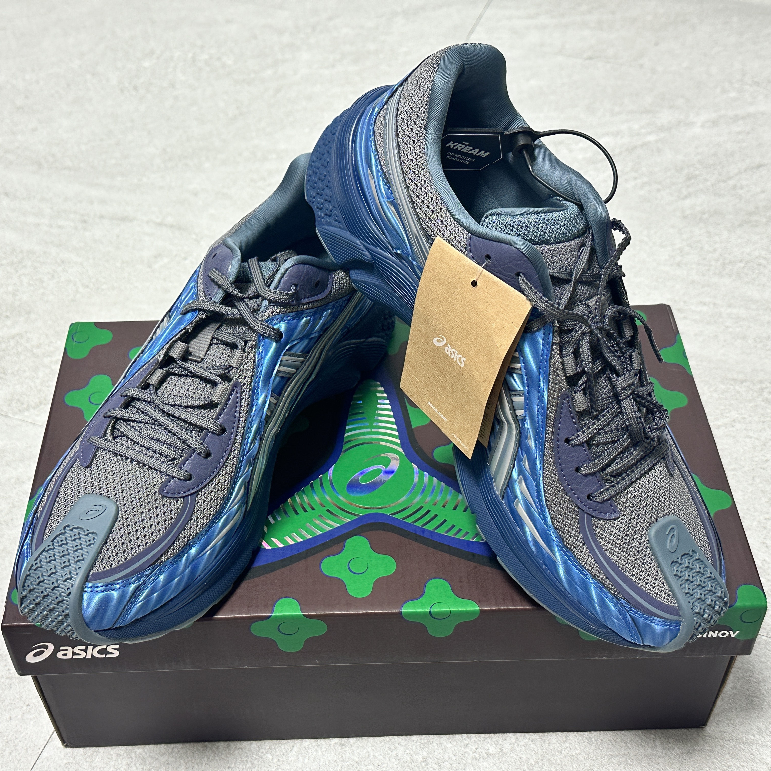 (W) Asics x Kiko Kostadinov Gel-Flammae Blue Ironclad 착용 스타일 - 1